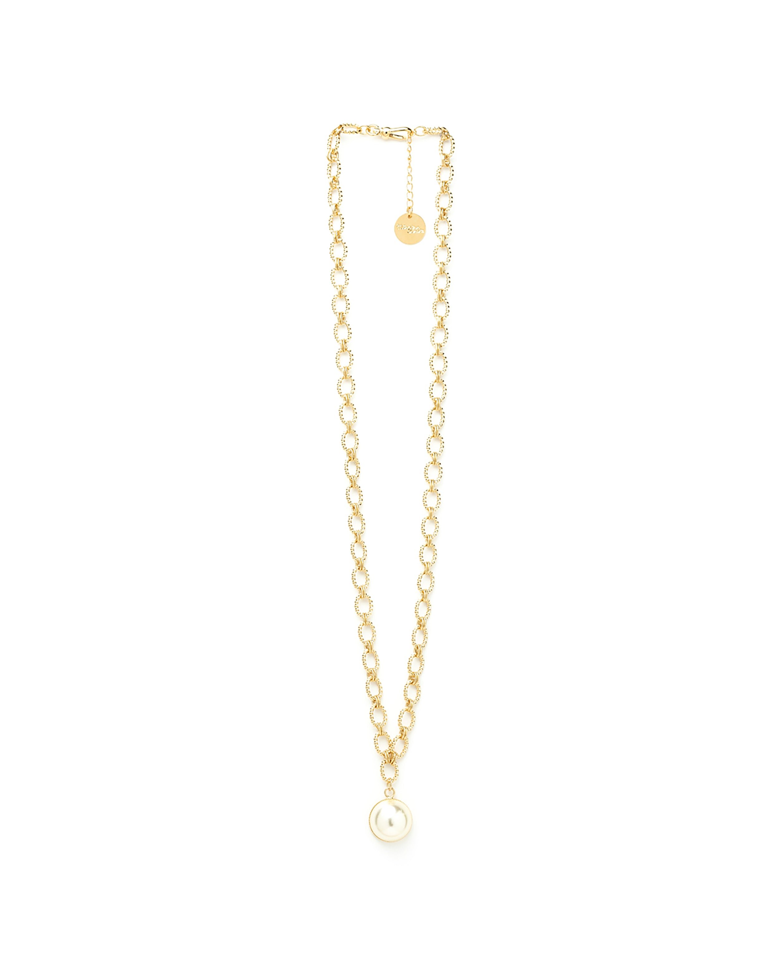 Maxi golden pearl necklace in gold-plated brass MONSIEUR SIMONE Golden