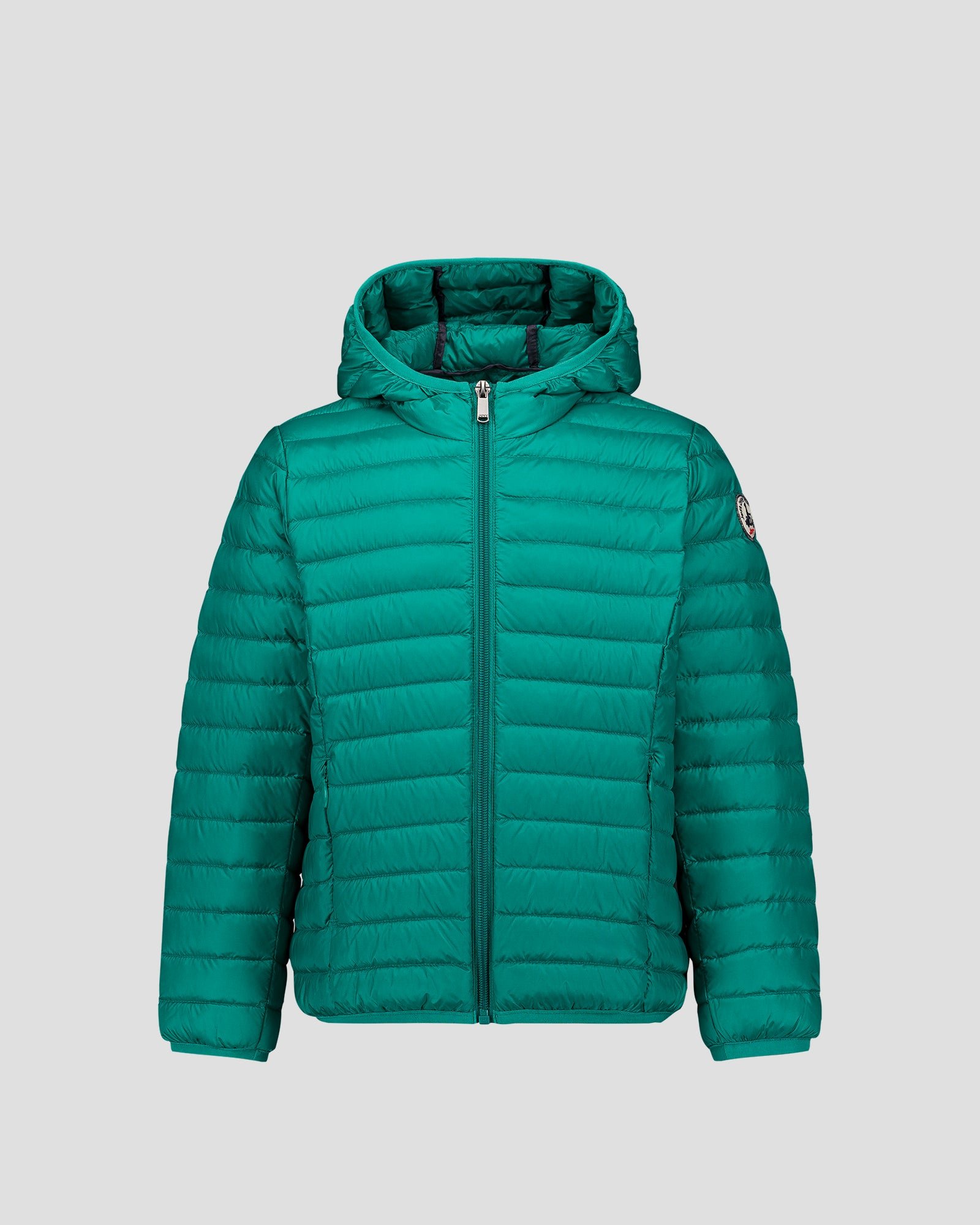 Hugo lightweight hooded child's puffer coat JOTT Green
