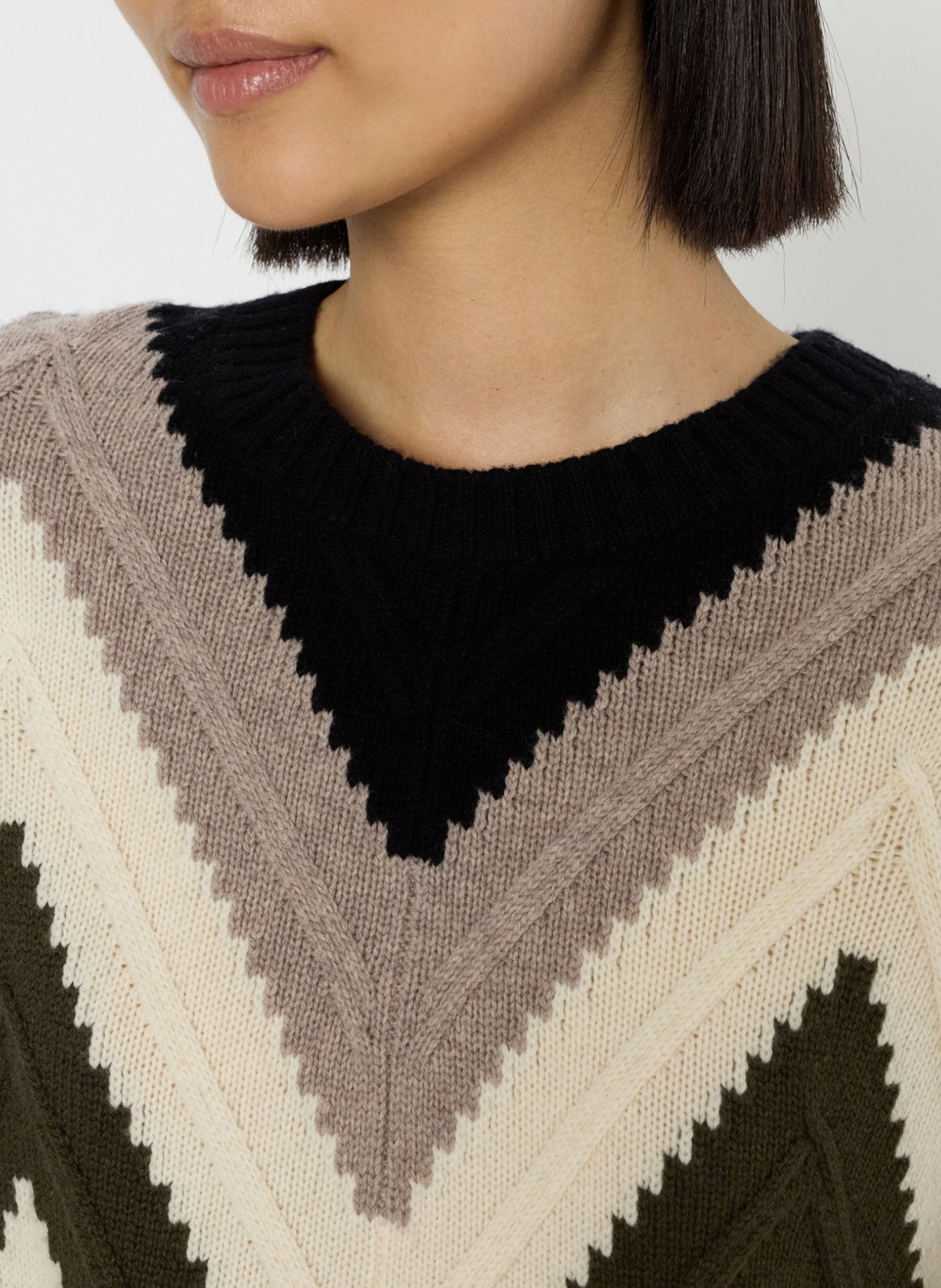 Gestreepte wollen trui GERARD DAREL Zwart