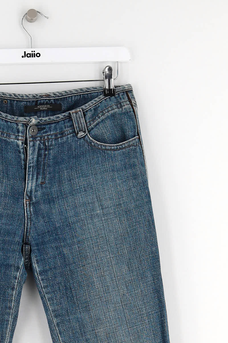 - Straight-leg jeans
- 5 pockets
- Straight cut
- Faded effect MAX MARA - Seconde Main Blue