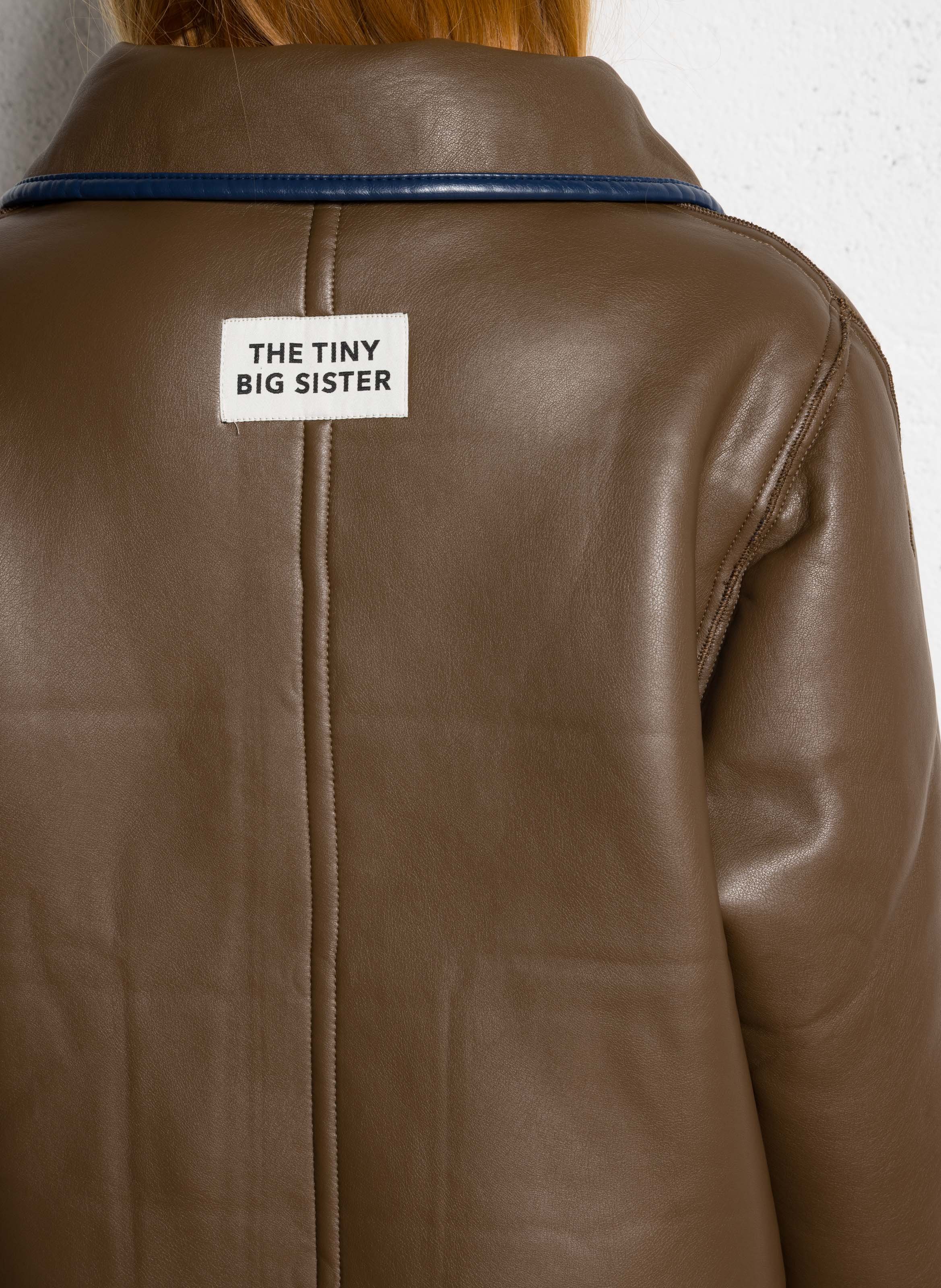 Veste col classique réversible THE TINY BIG SISTER Marron