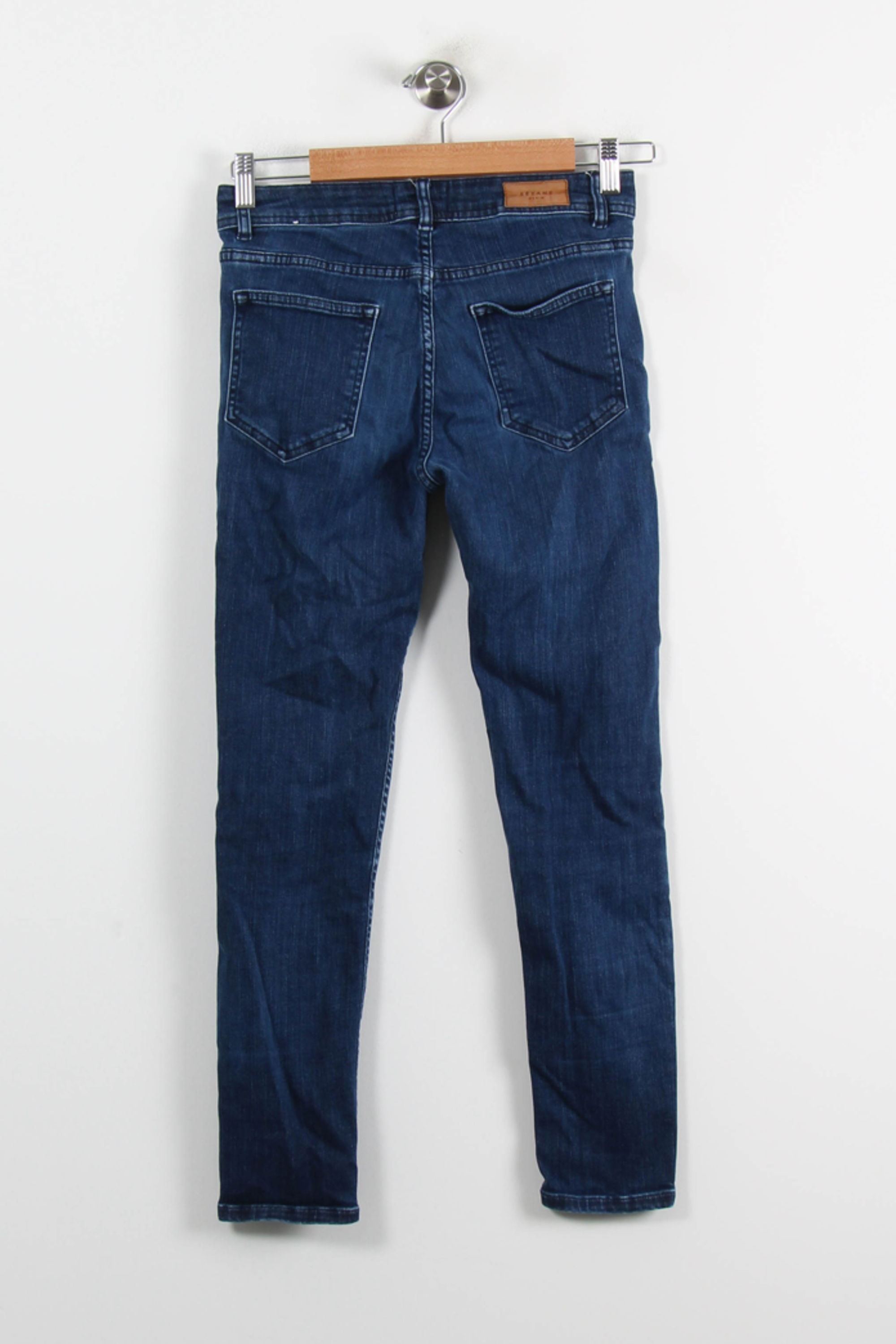 Cropped slim jeans with studs SEZANE - Seconde main Blue