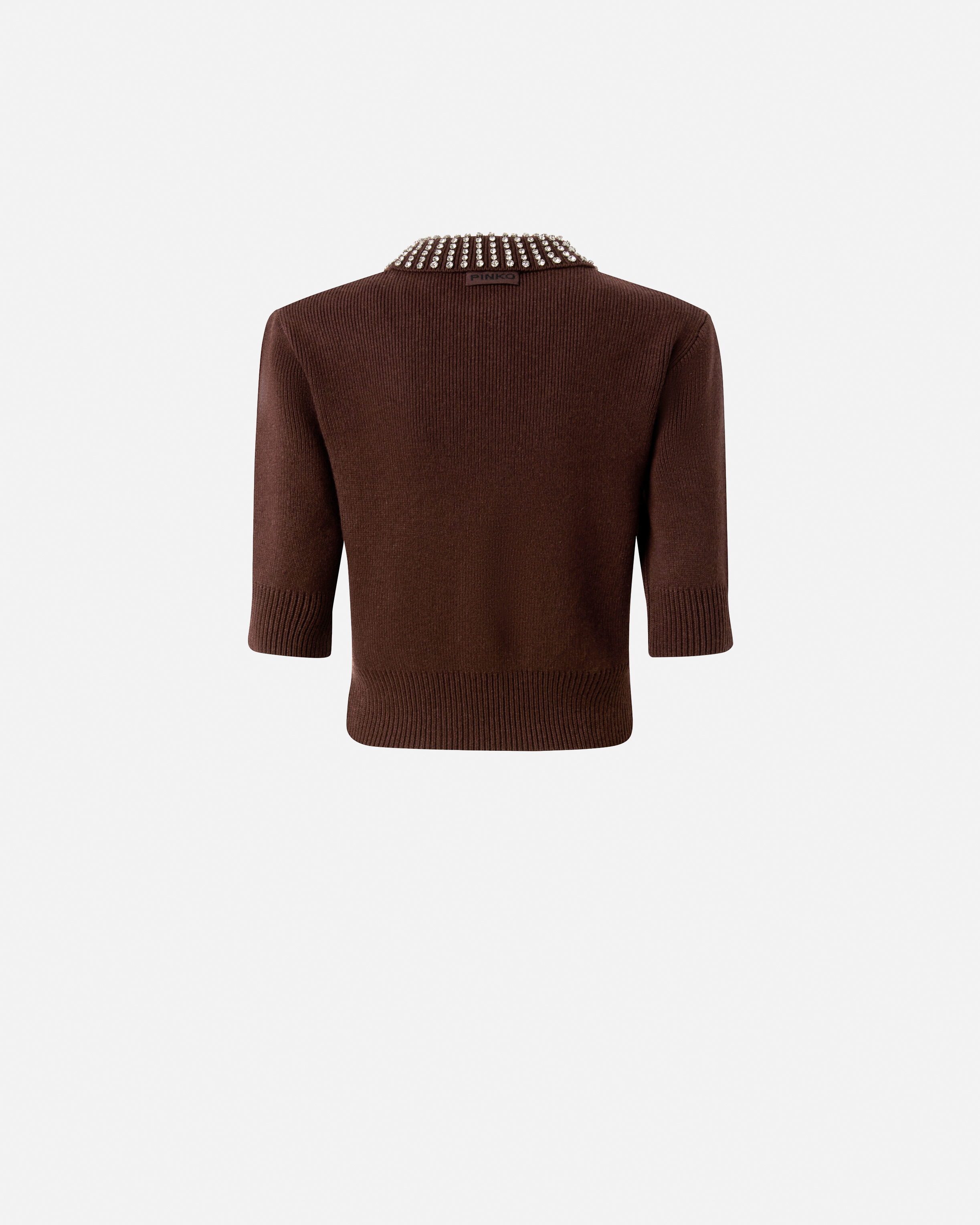 Polo-style sweater PINKO Brown