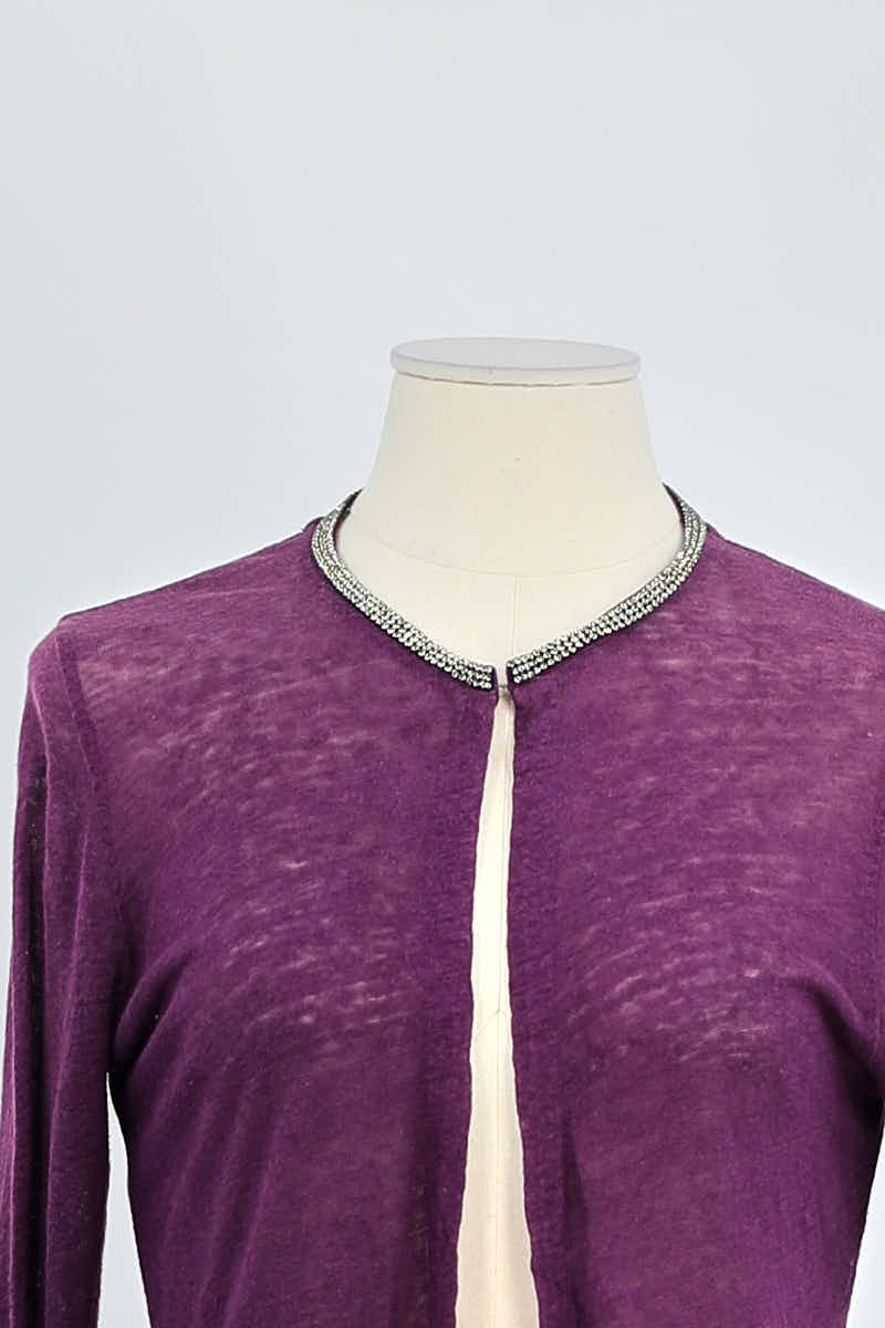 Gilet MAJESTIC FILATURES - SECONDE MAIN Violet