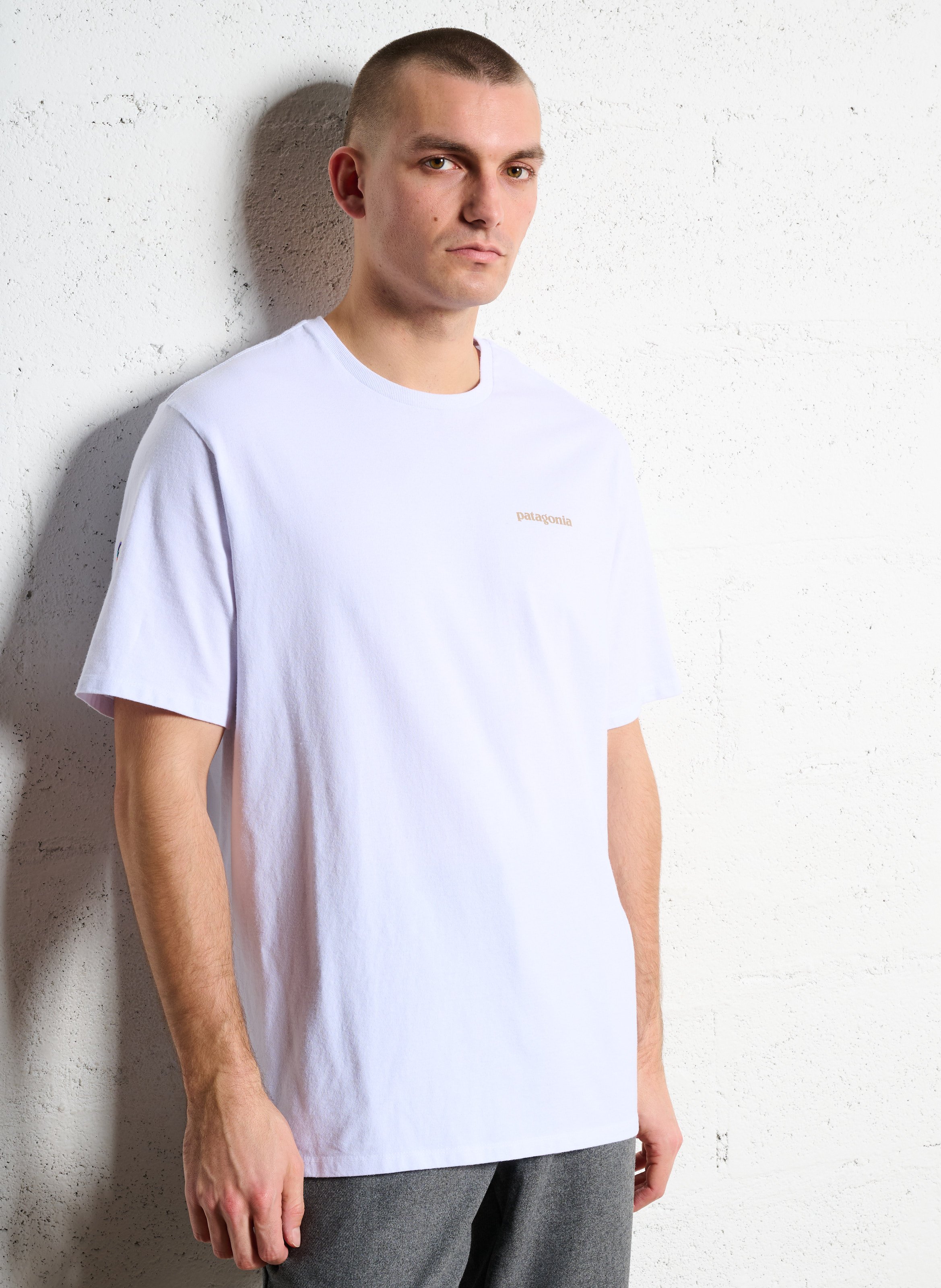 Straight T-shirt in mixed recycled cotton PATAGONIA
