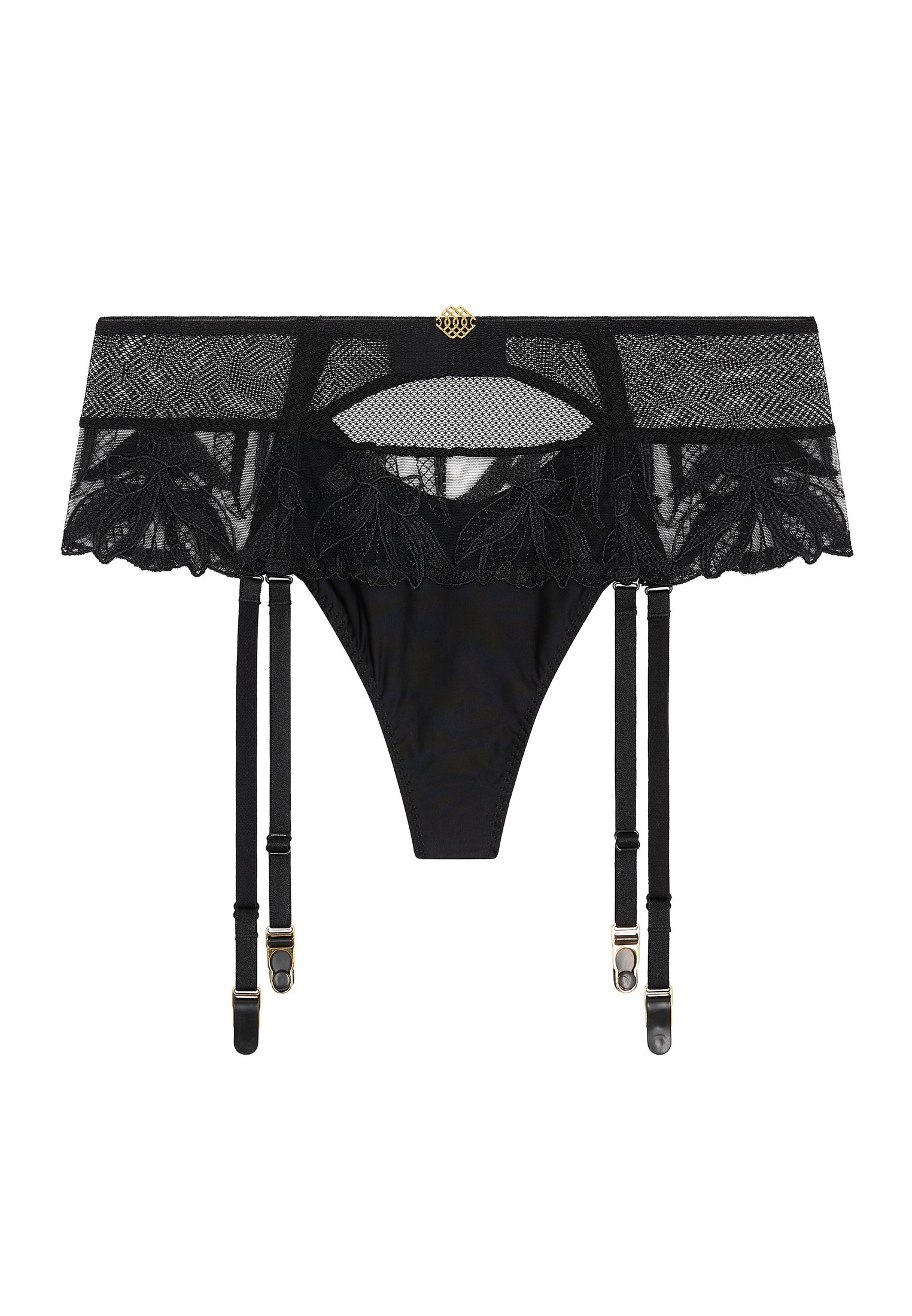 Garter belt thong AUBADE Black