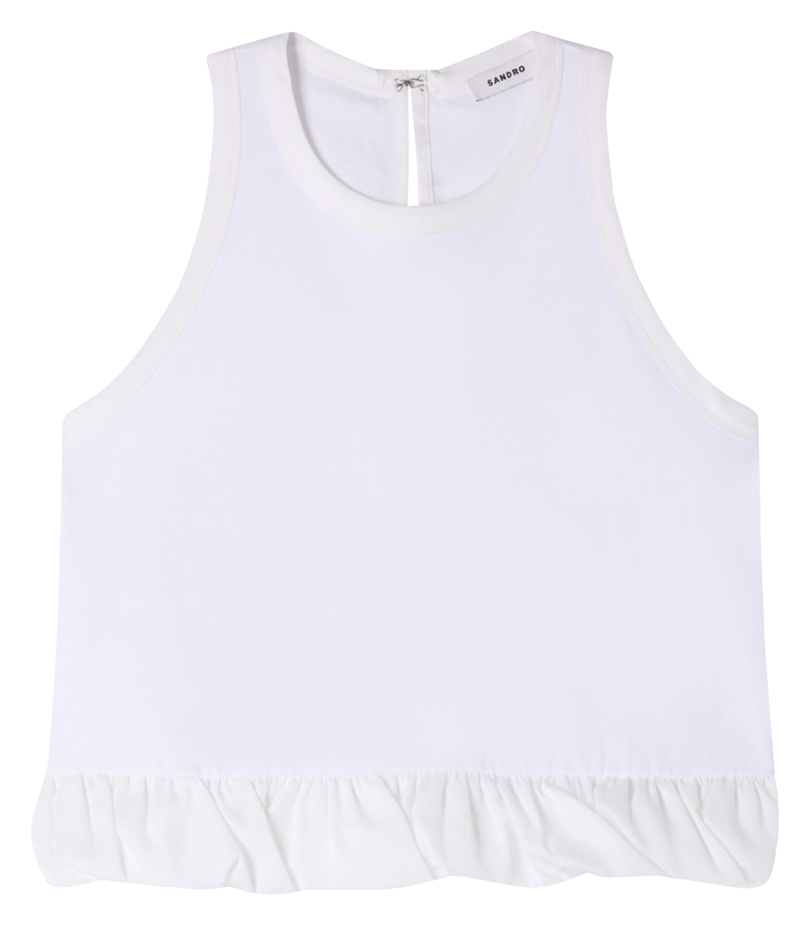Rechte top met ronde hals van katoen SANDRO