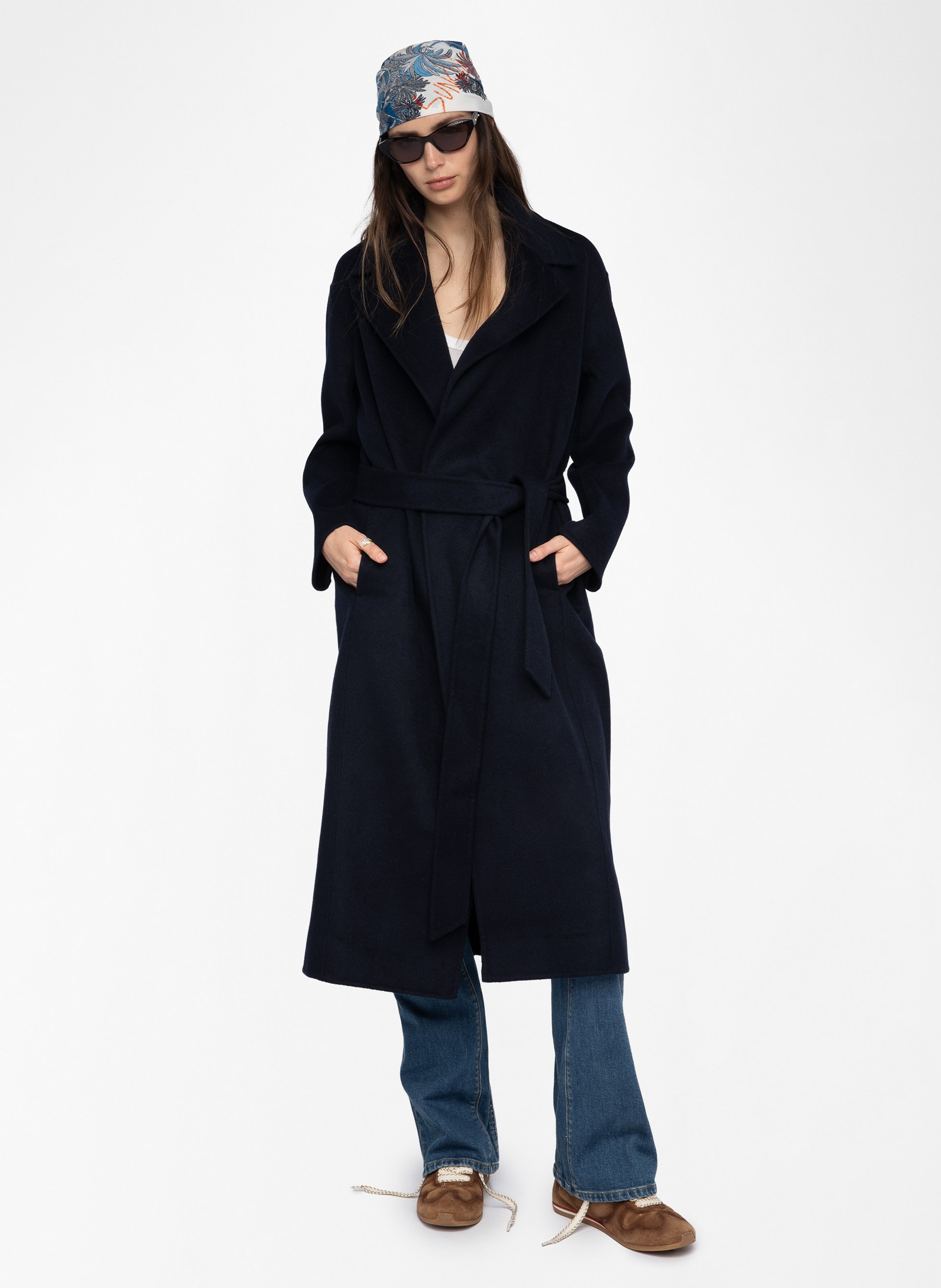 Oversized jas met reverskraag van gemengd wol ZADIG&VOLTAIRE Blauw