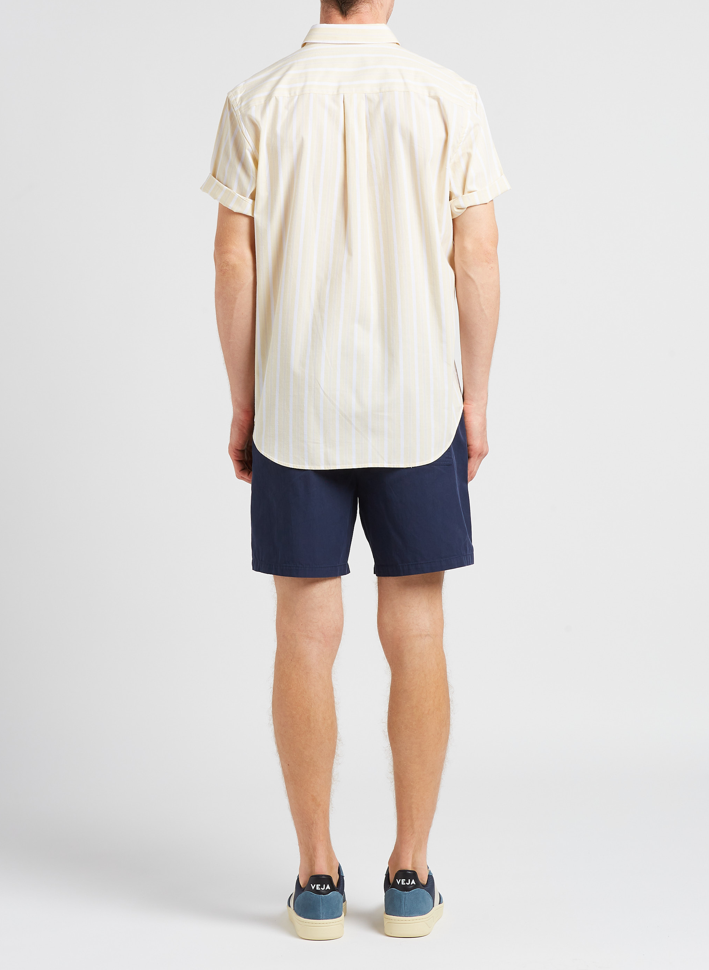 Gestreiftes Hemd aus Bio-Baumwolle MINIMUM Gelb