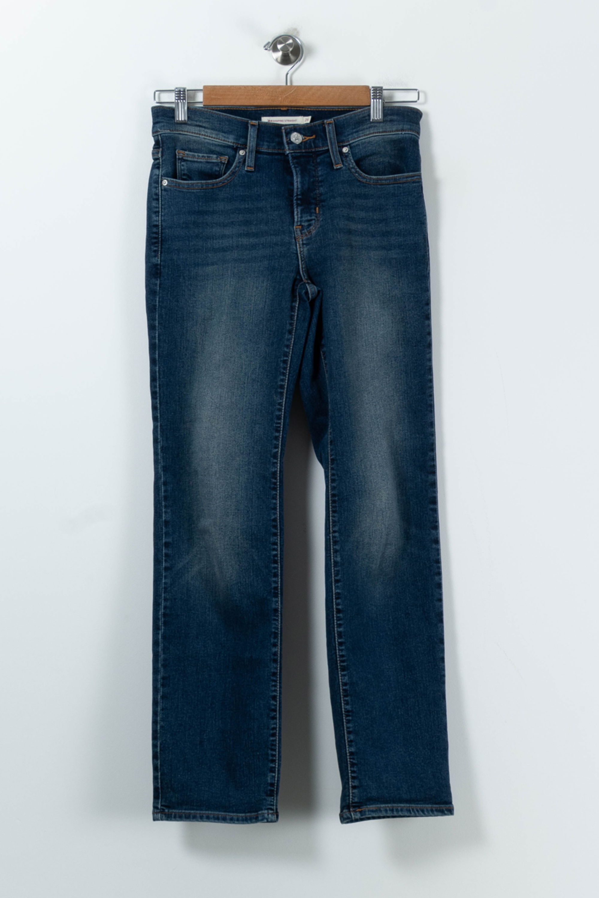 Cropped slim jeans with studs LEVI'S - Seconde main Blue