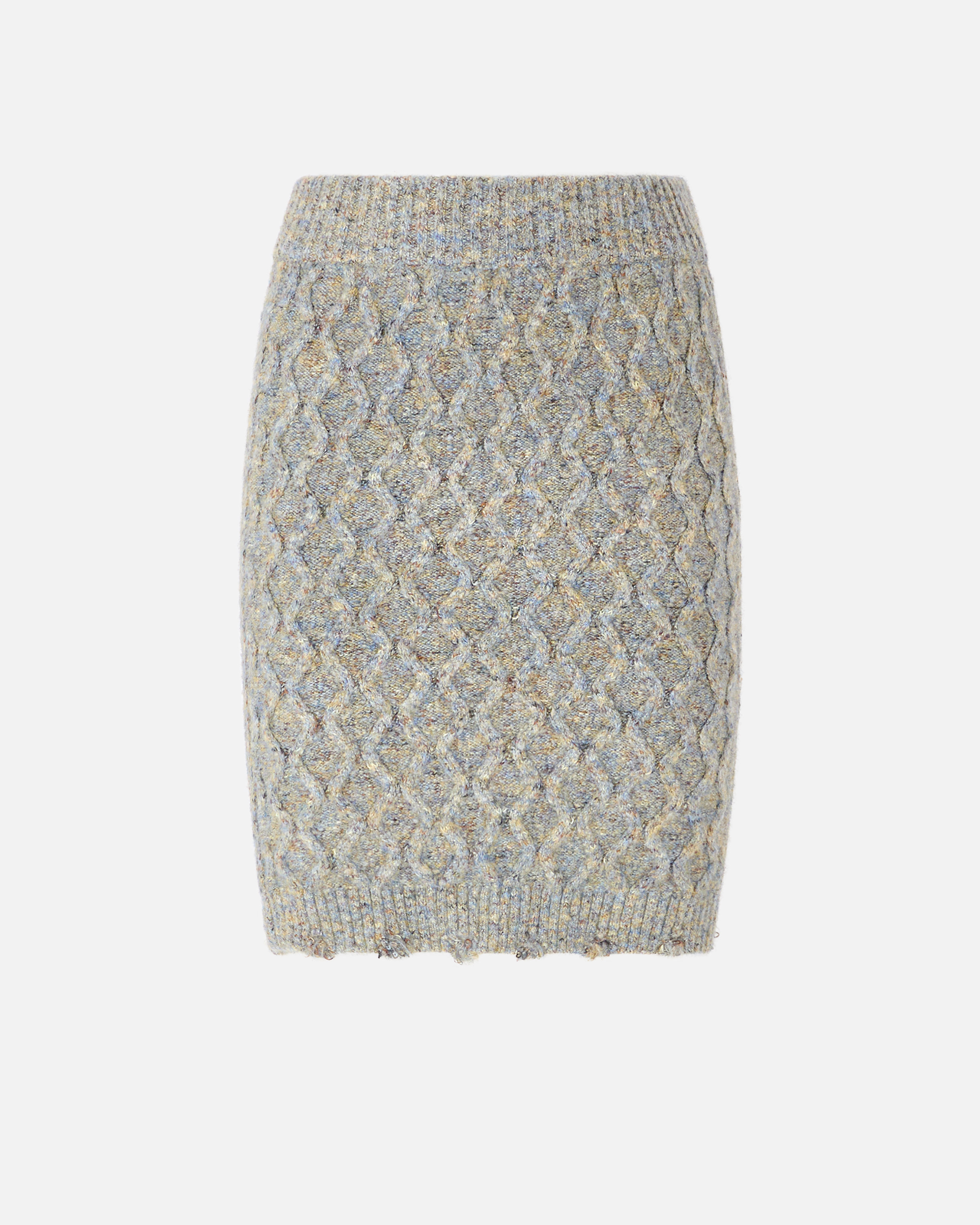 Short skirt in ribbed and twisted knit PINKO Green