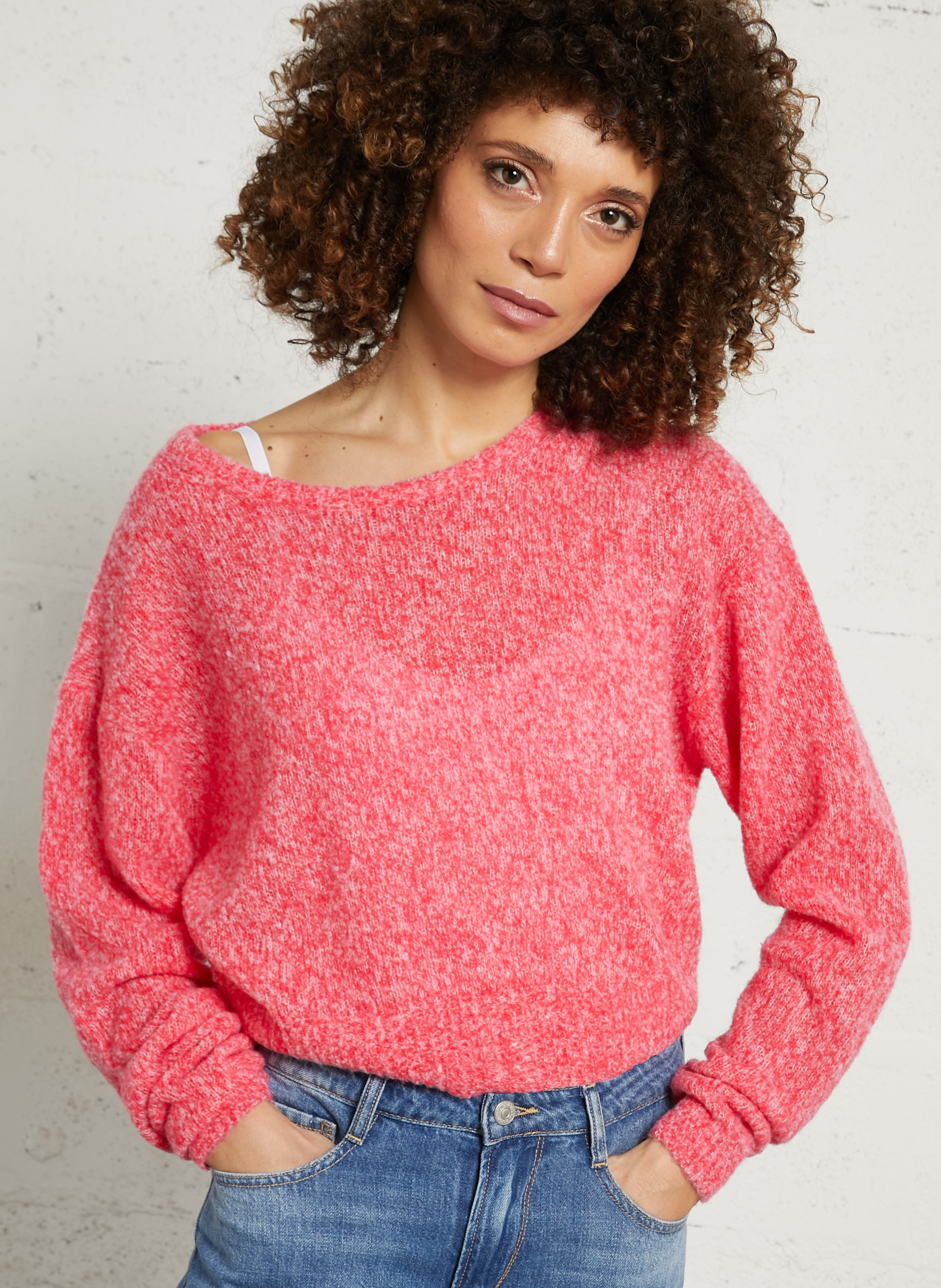 Round-neck wool-blend straight-cut sweater AMERICAN VINTAGE