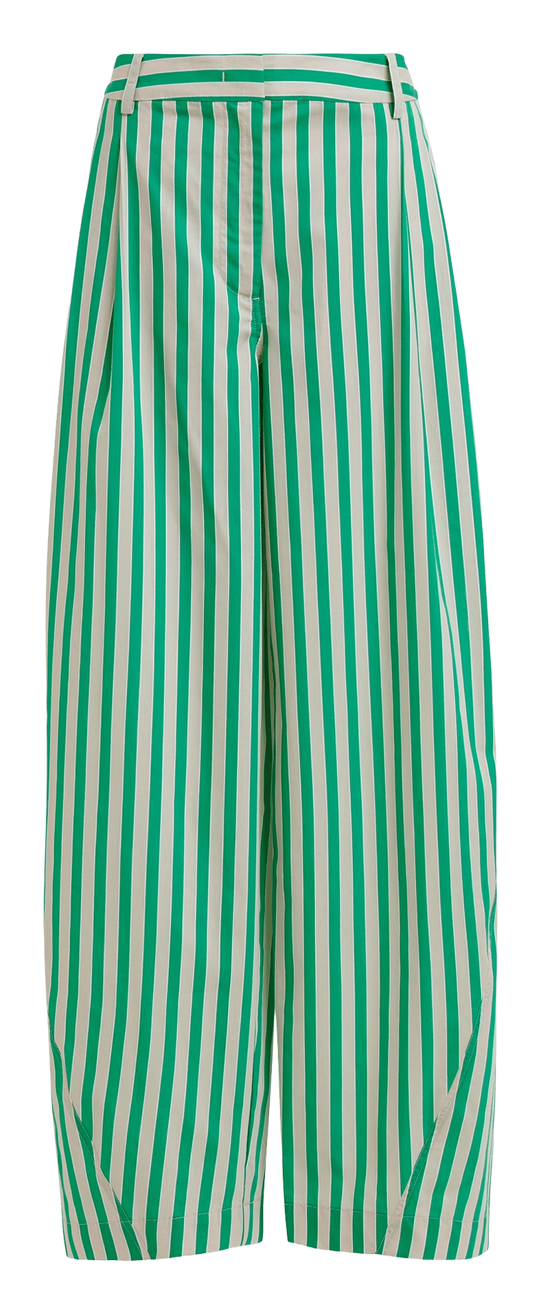 Pantalon large en coton mélangé ESSENTIEL ANTWERP Vert