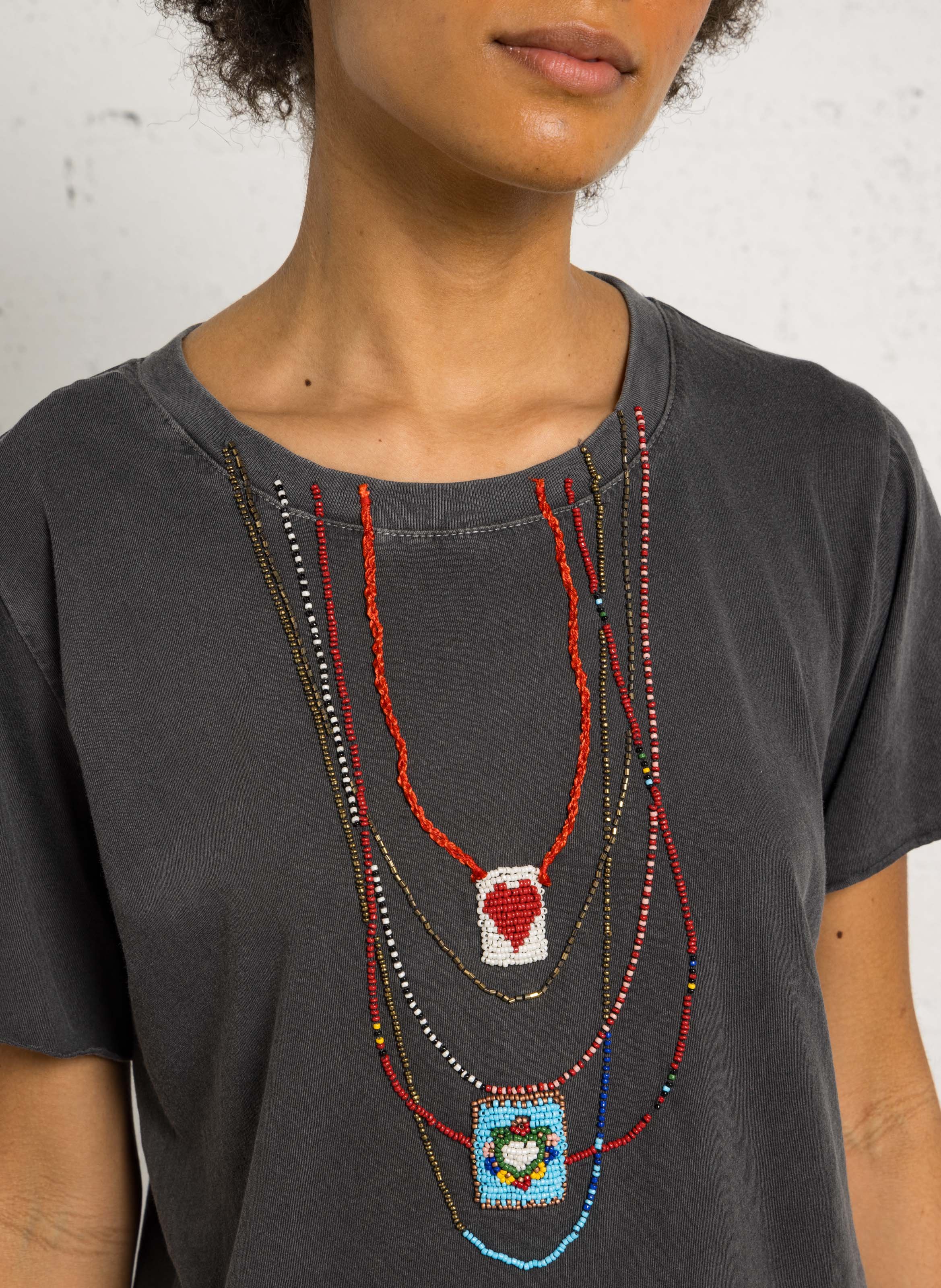 Round-neck organic cotton T-shirt LEON & HARPER Grey