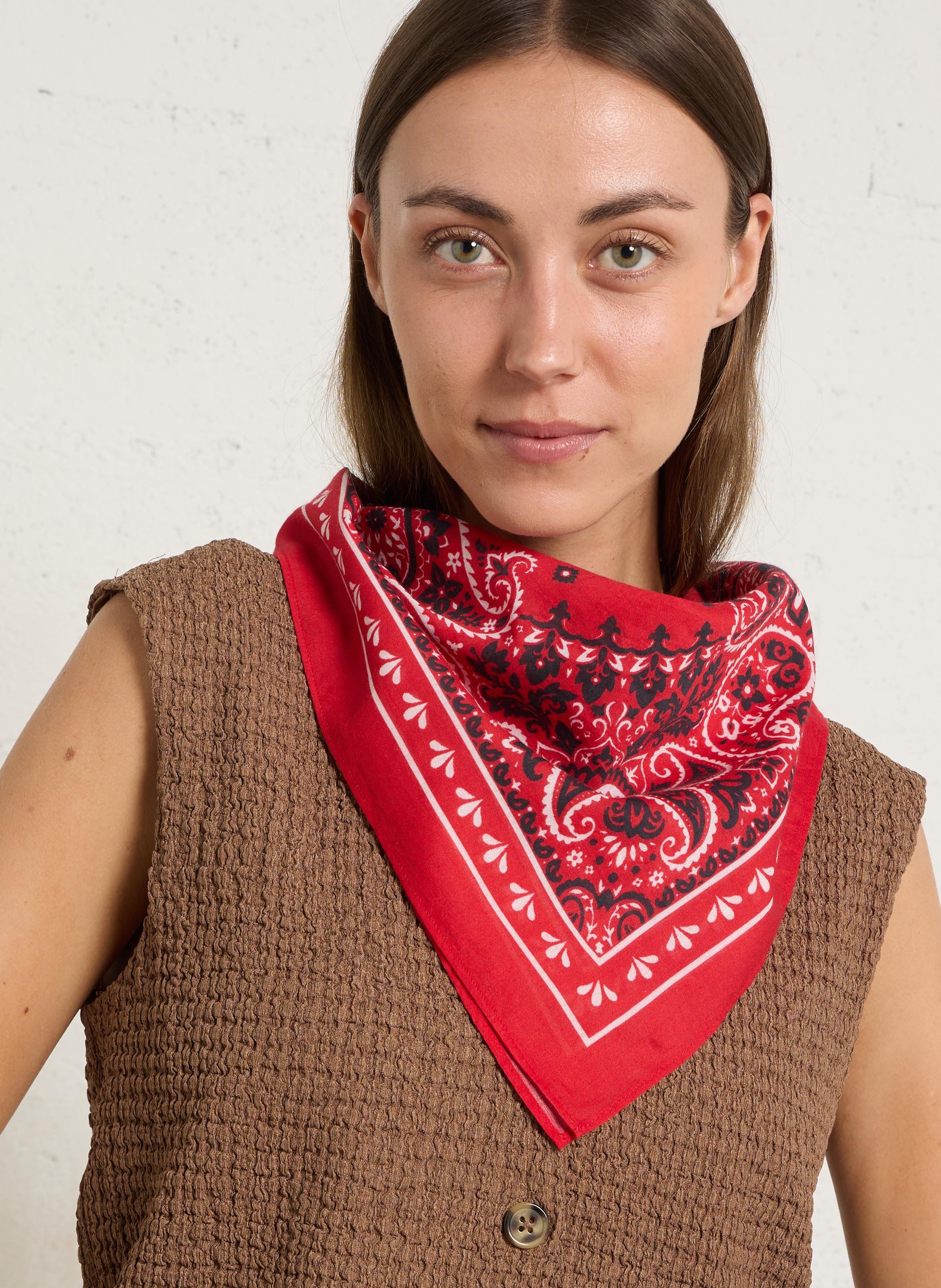 Foulard in cotone a righe FEEKA