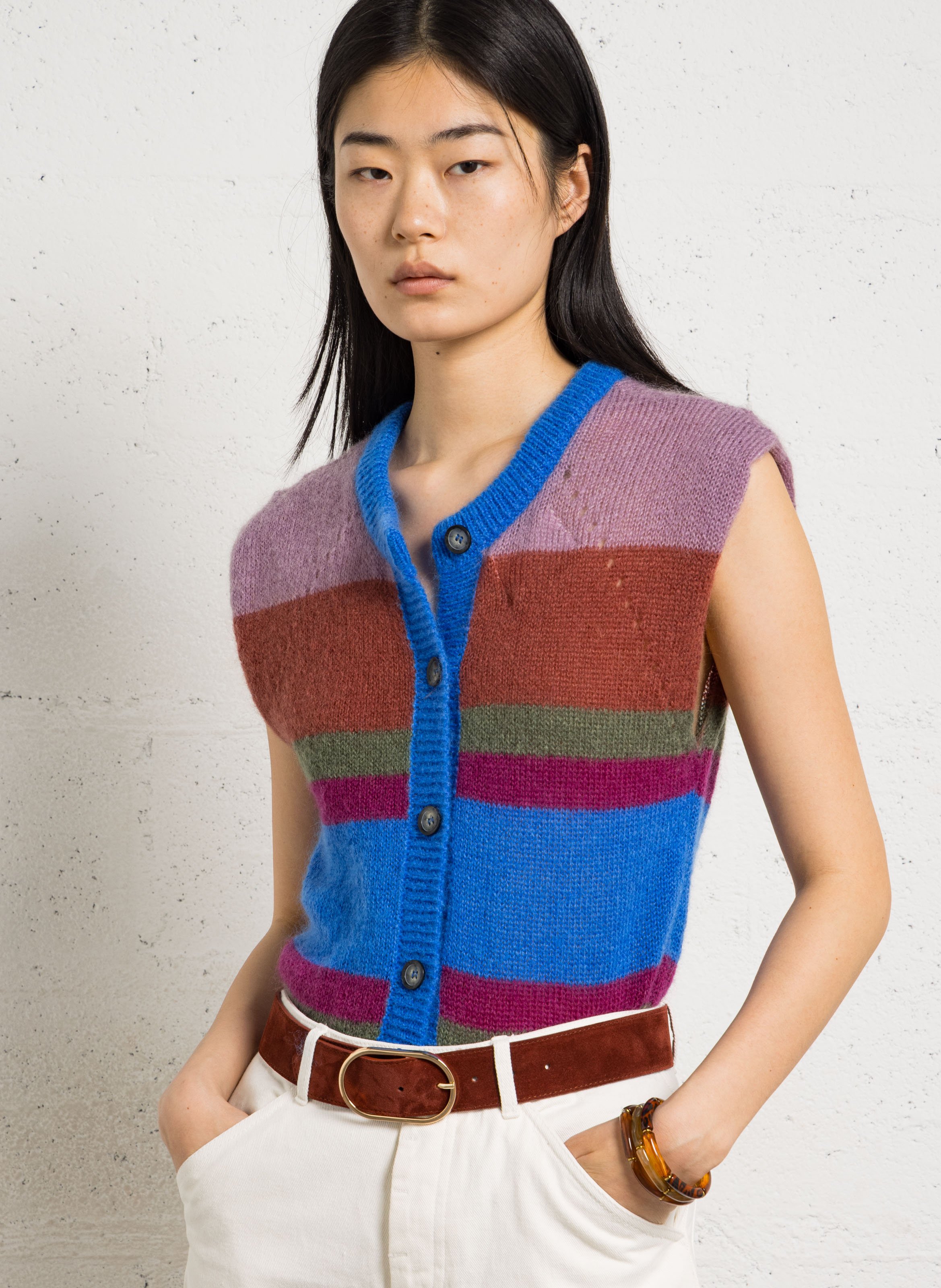 - Buckle closure. - Width: 3 cm.  HERBERT FRERE SOEUR Pink