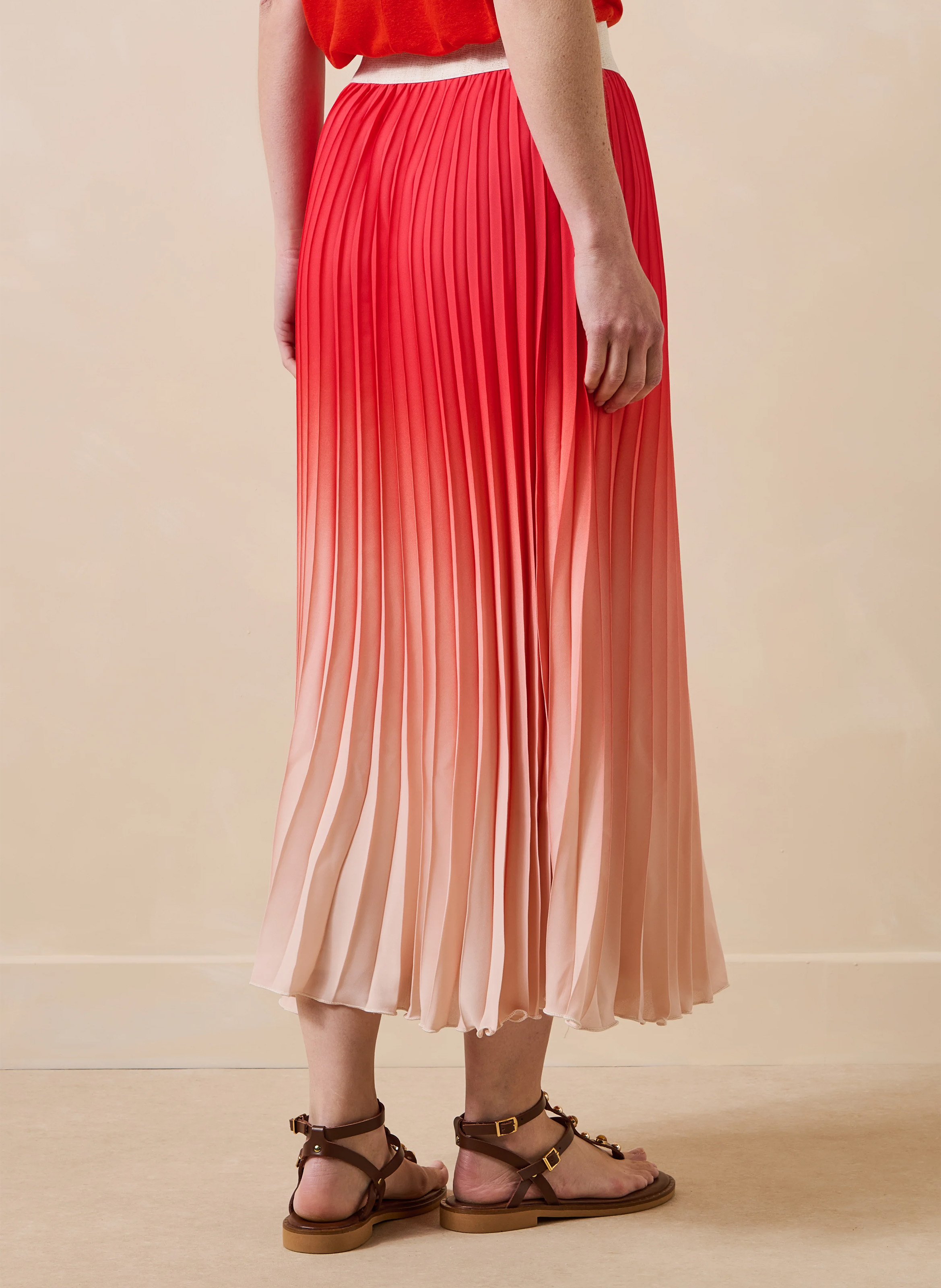 Jupe midi évasée  LA FEE MARABOUTEE Rouge