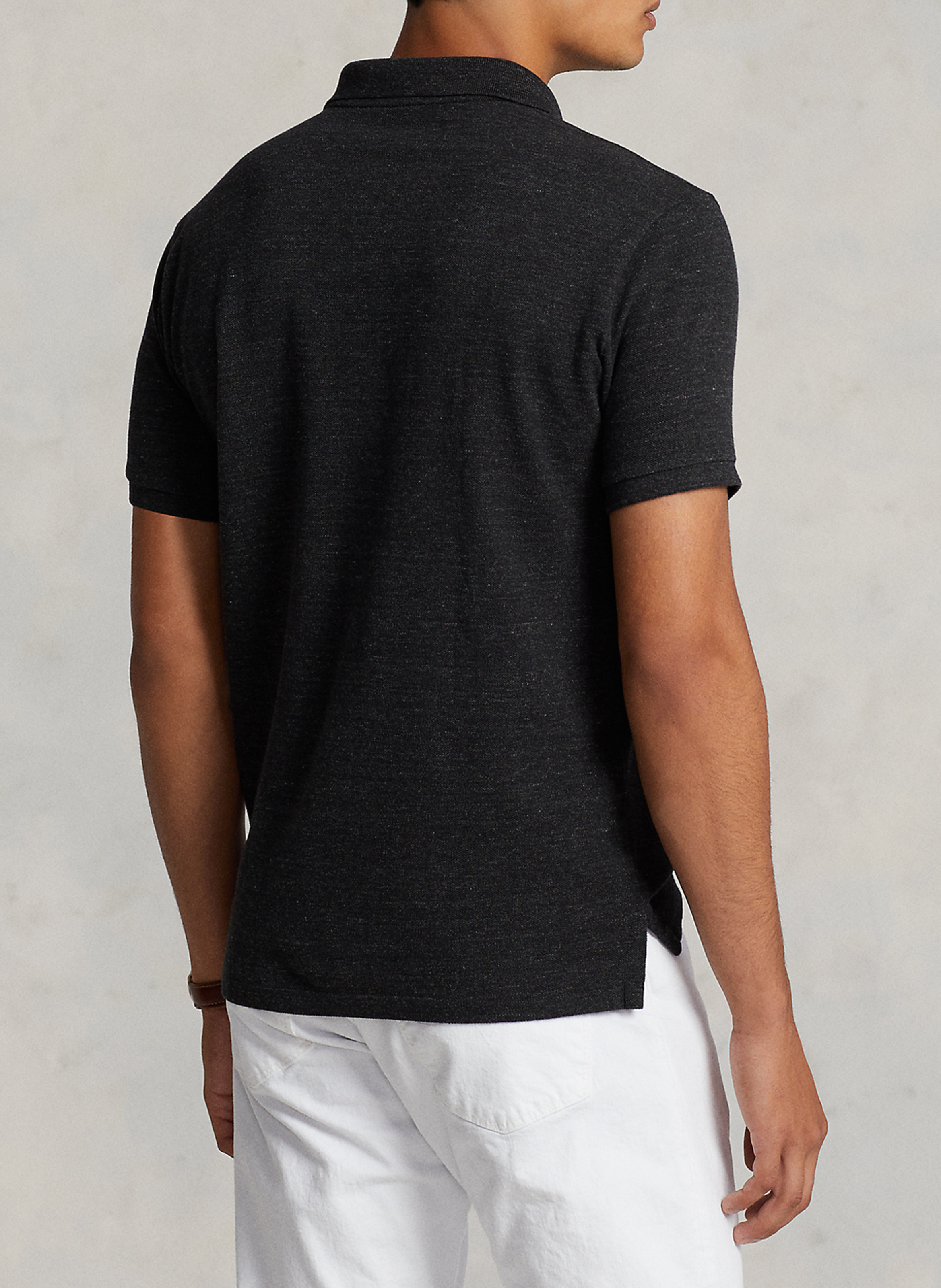 Polo custom-fit en coton piqué | Noir POLO RALPH LAUREN Homme