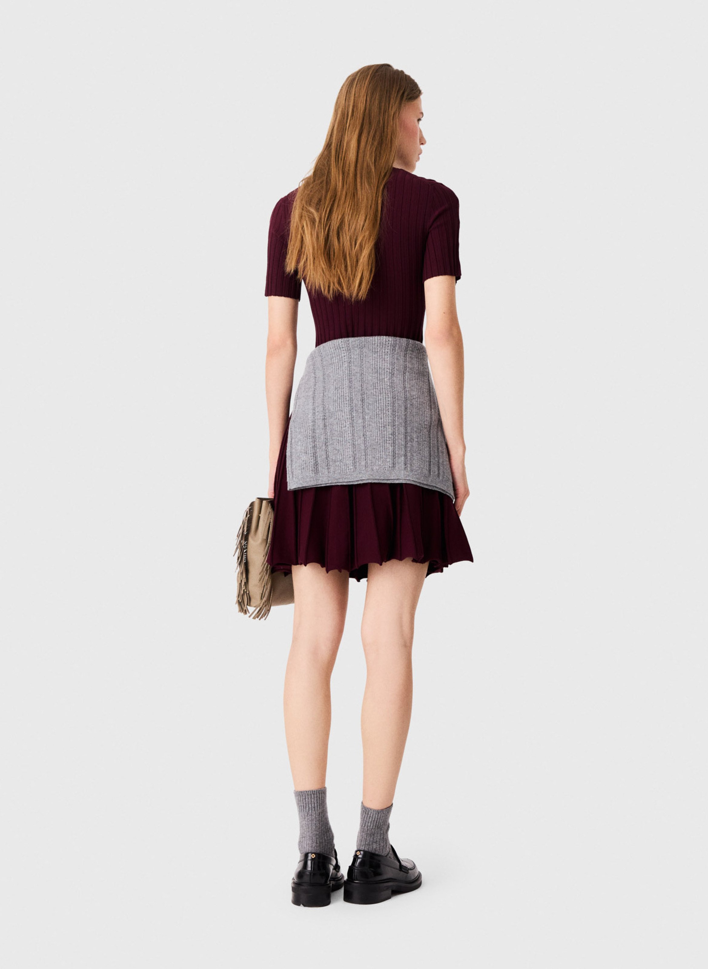 Short knit dress MAJE Red