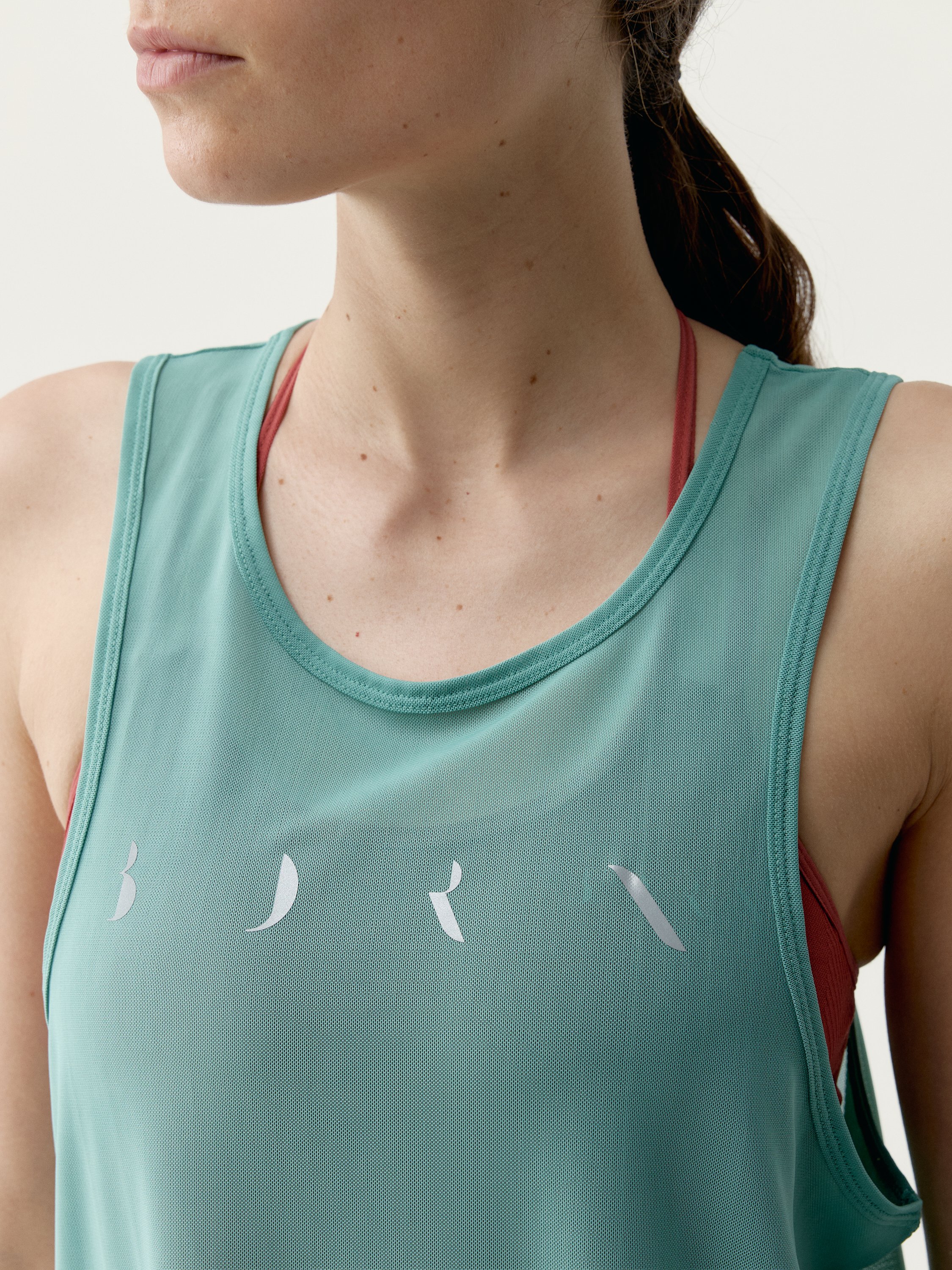 Transparent tank top BORN Green