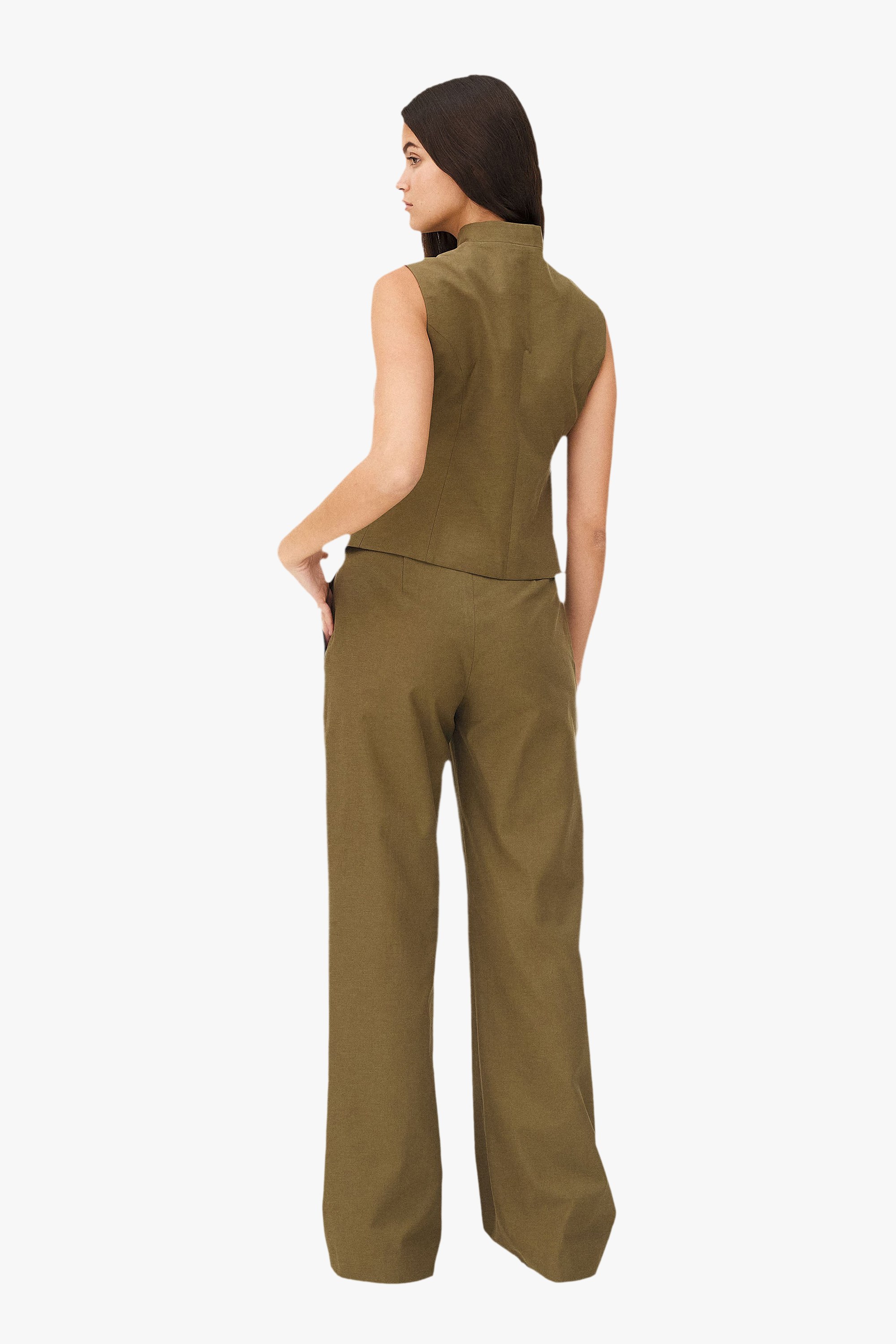 Flared pants gilia Noyoco Green
