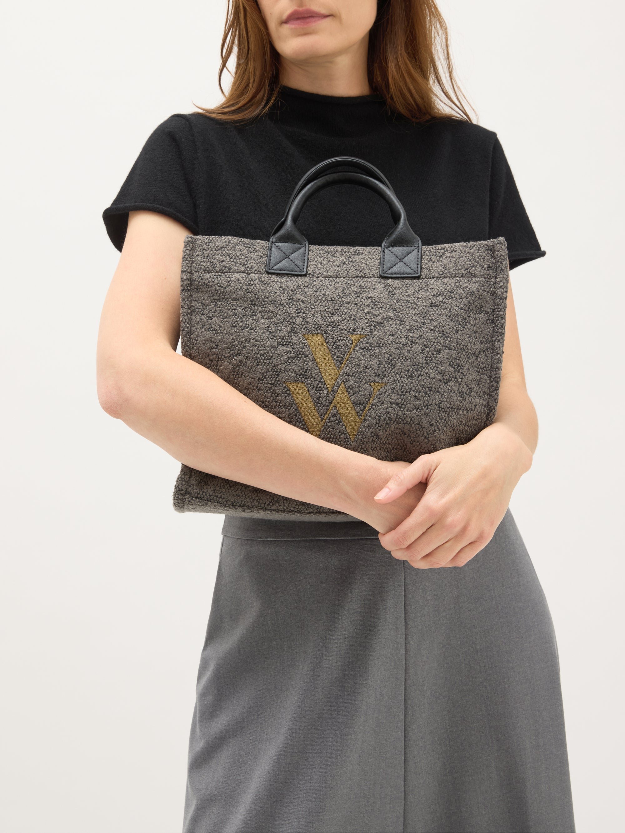 Tote bag with handles | Grey VANESSA WU Women