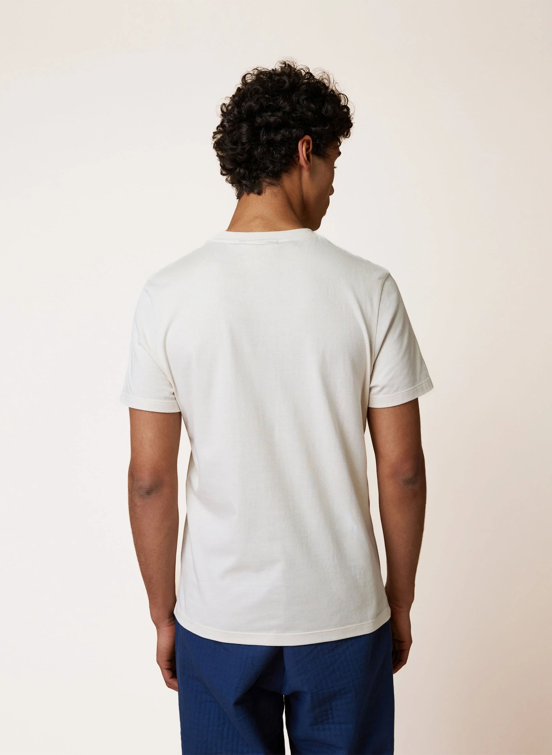 Gerader Baumwoll-T-Shirt mit Logo FAGUO Beige