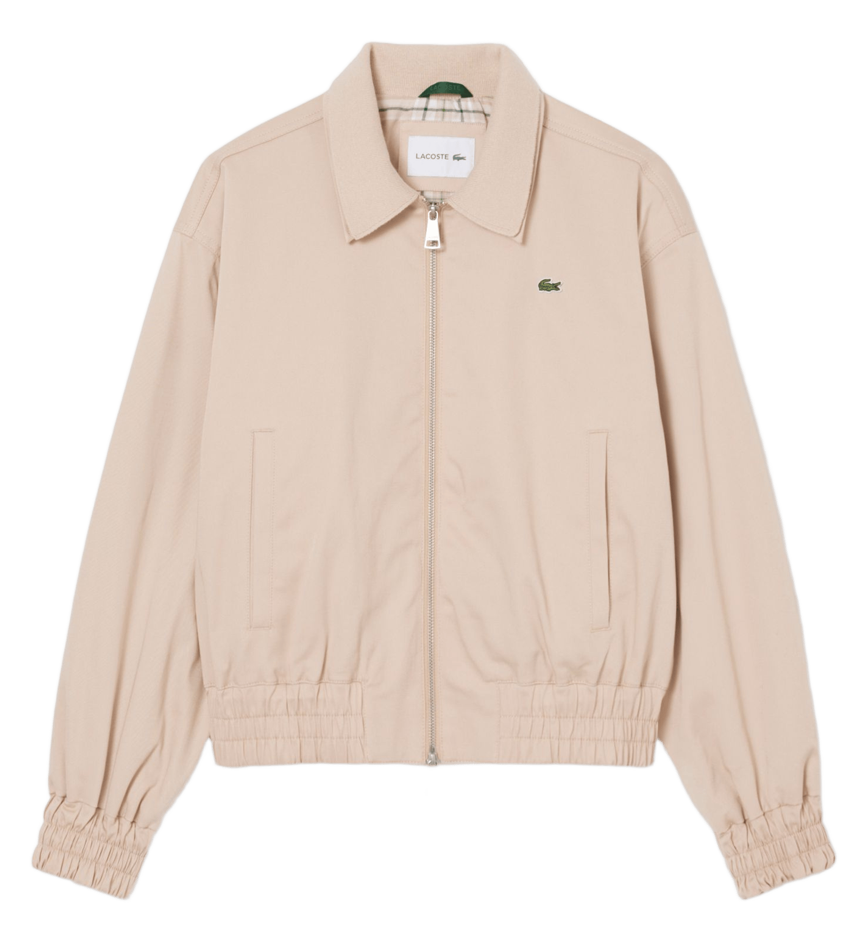 Gerade geschnittene Jacke aus Baumwoll-Mix mit klassischem Kragen LACOSTE Braun
