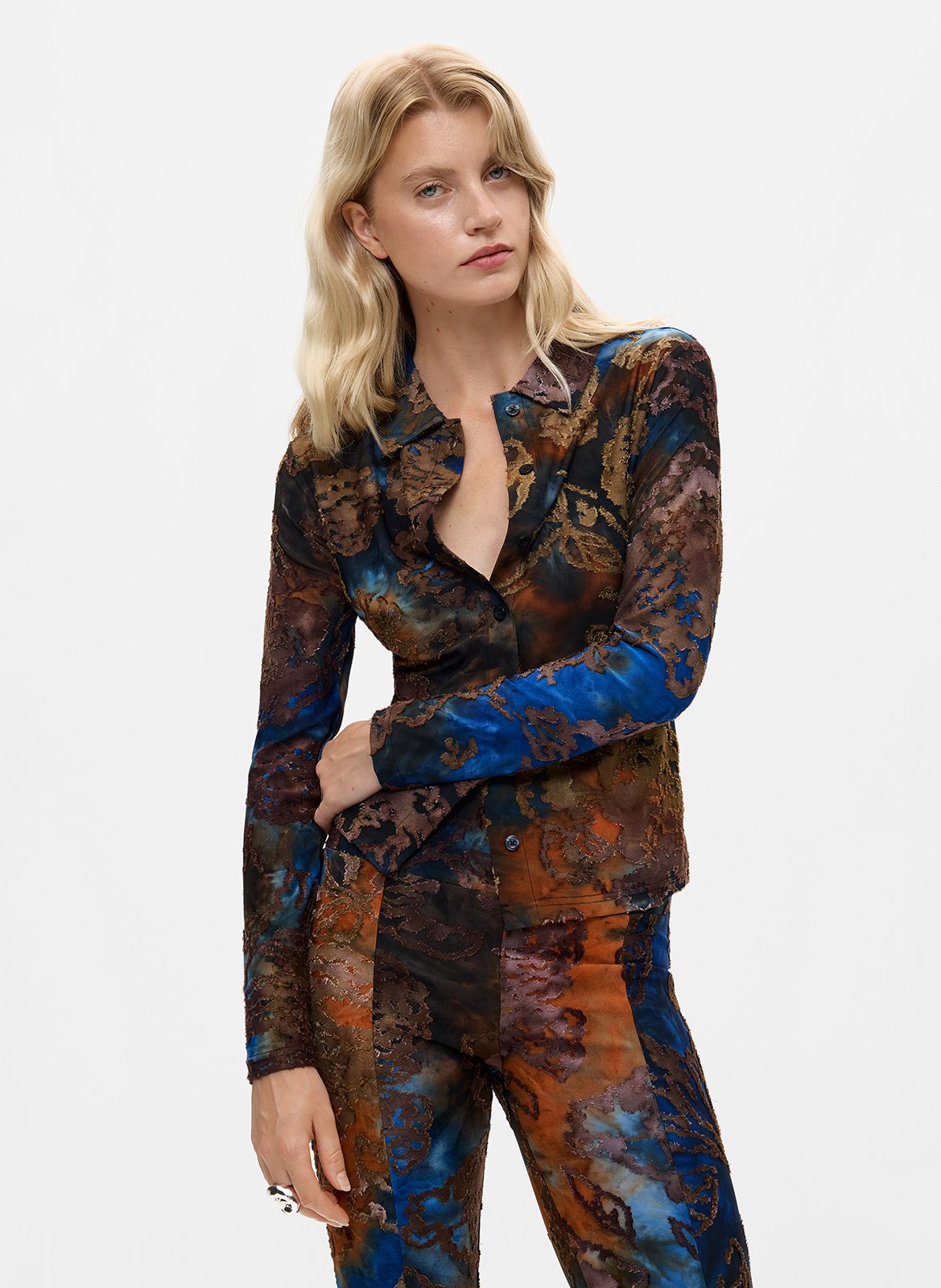 Printed flares DESIGUAL Black