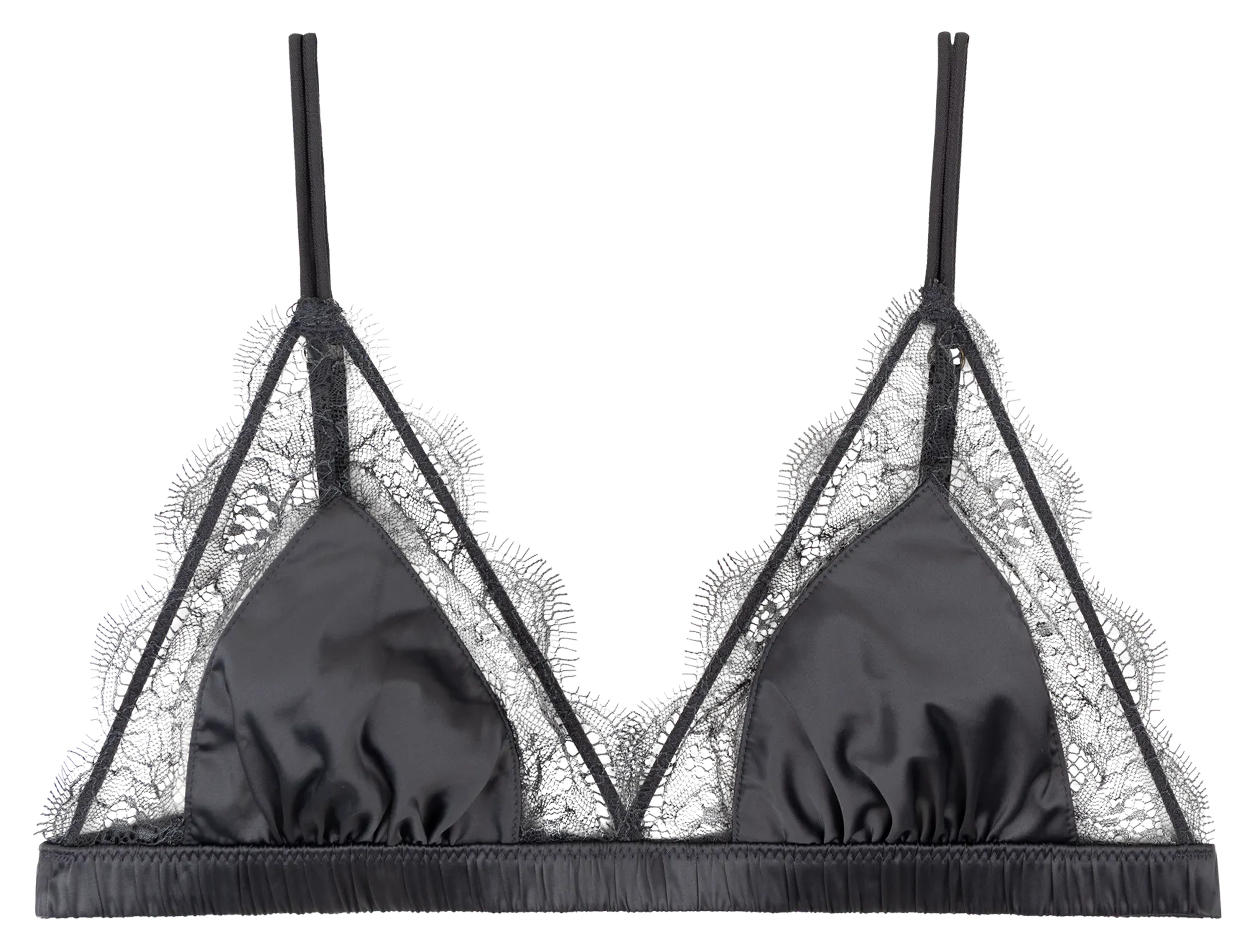 Bralette triangle en dentelle LOVE STORIES Gris