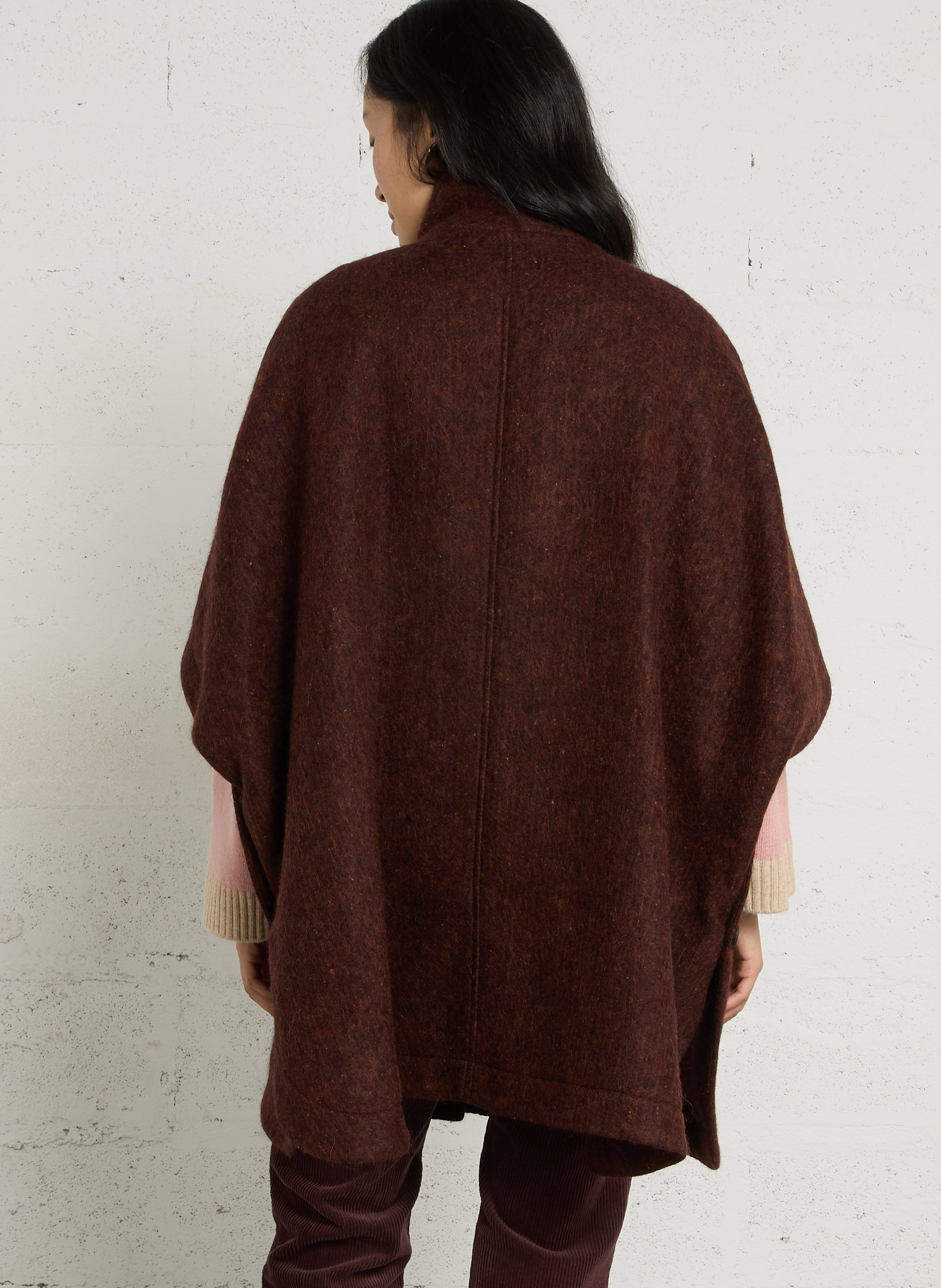 Manteau col montant en laine mélangée MAISON 123 Orange