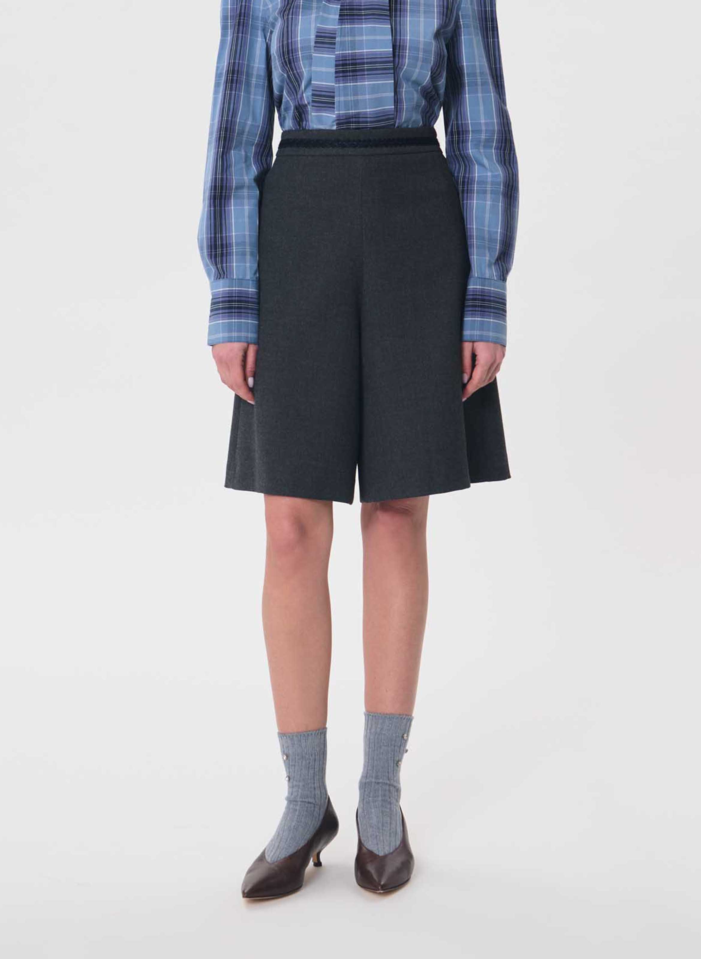 High-waisted Bermuda shorts TARA JARMON Grey