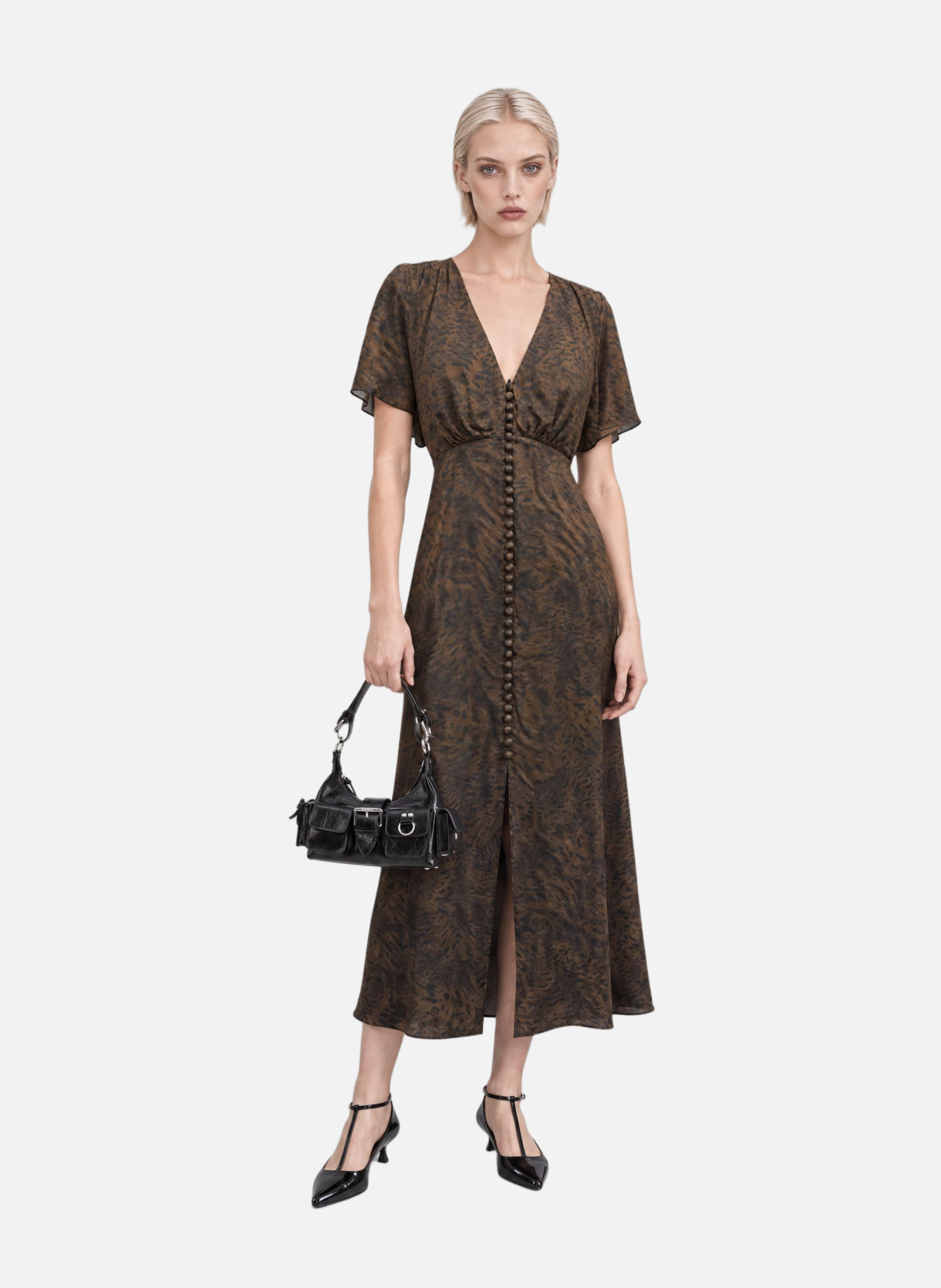 Long leopard-print dress THE KOOPLES Multicolored