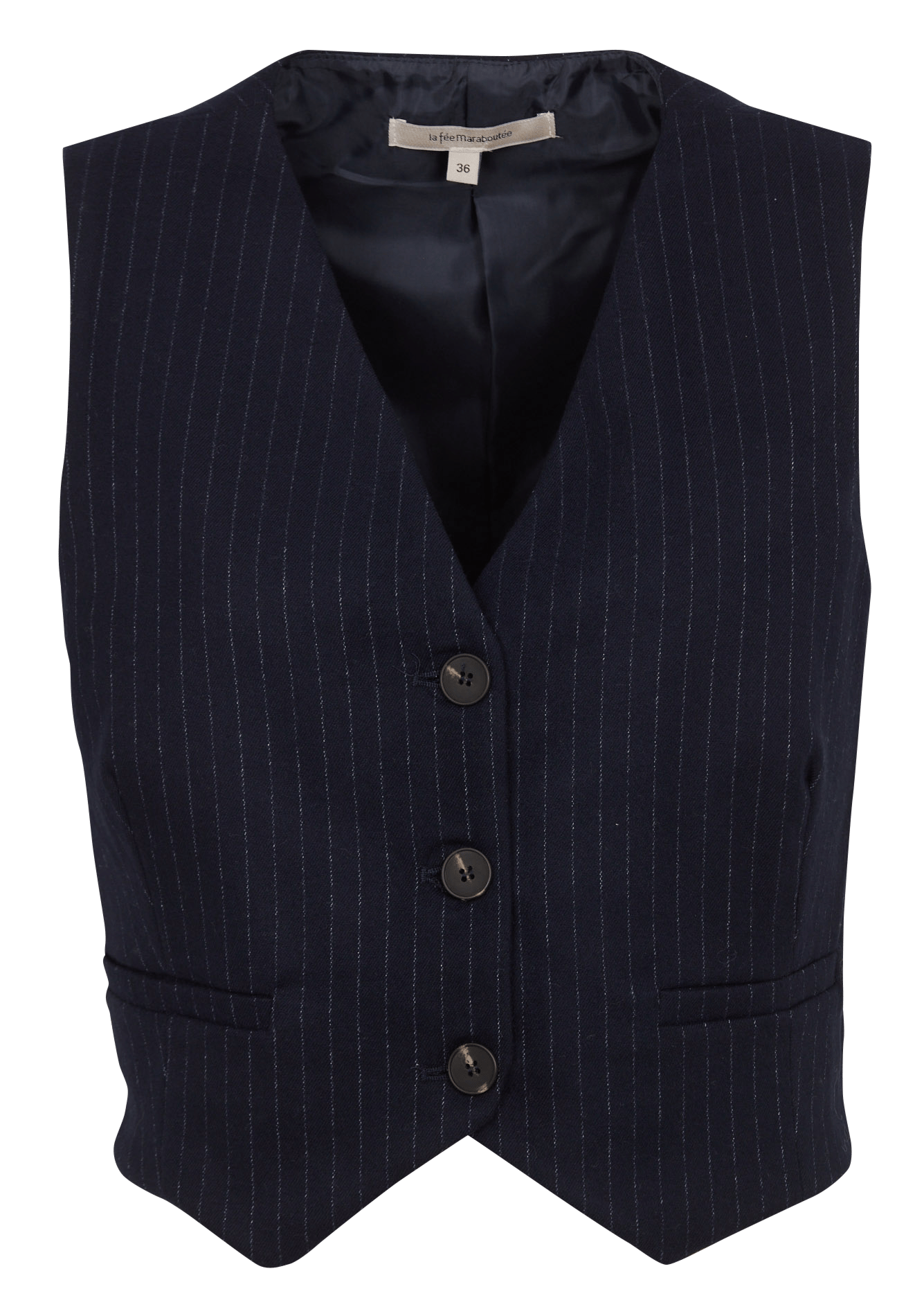 Gilet sans manches à rayures  LA FEE MARABOUTEE Bleu