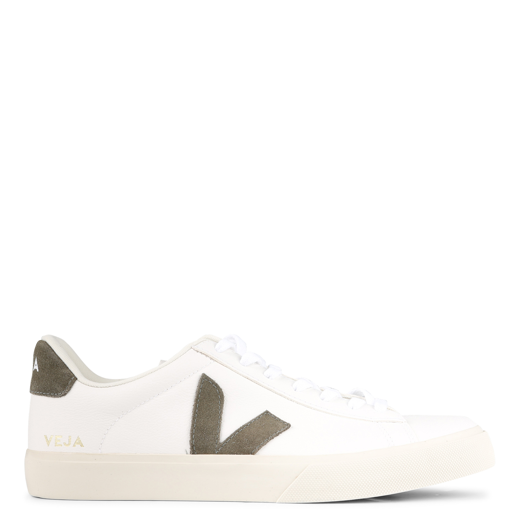 Low-top leather trainers VEJA Khaki