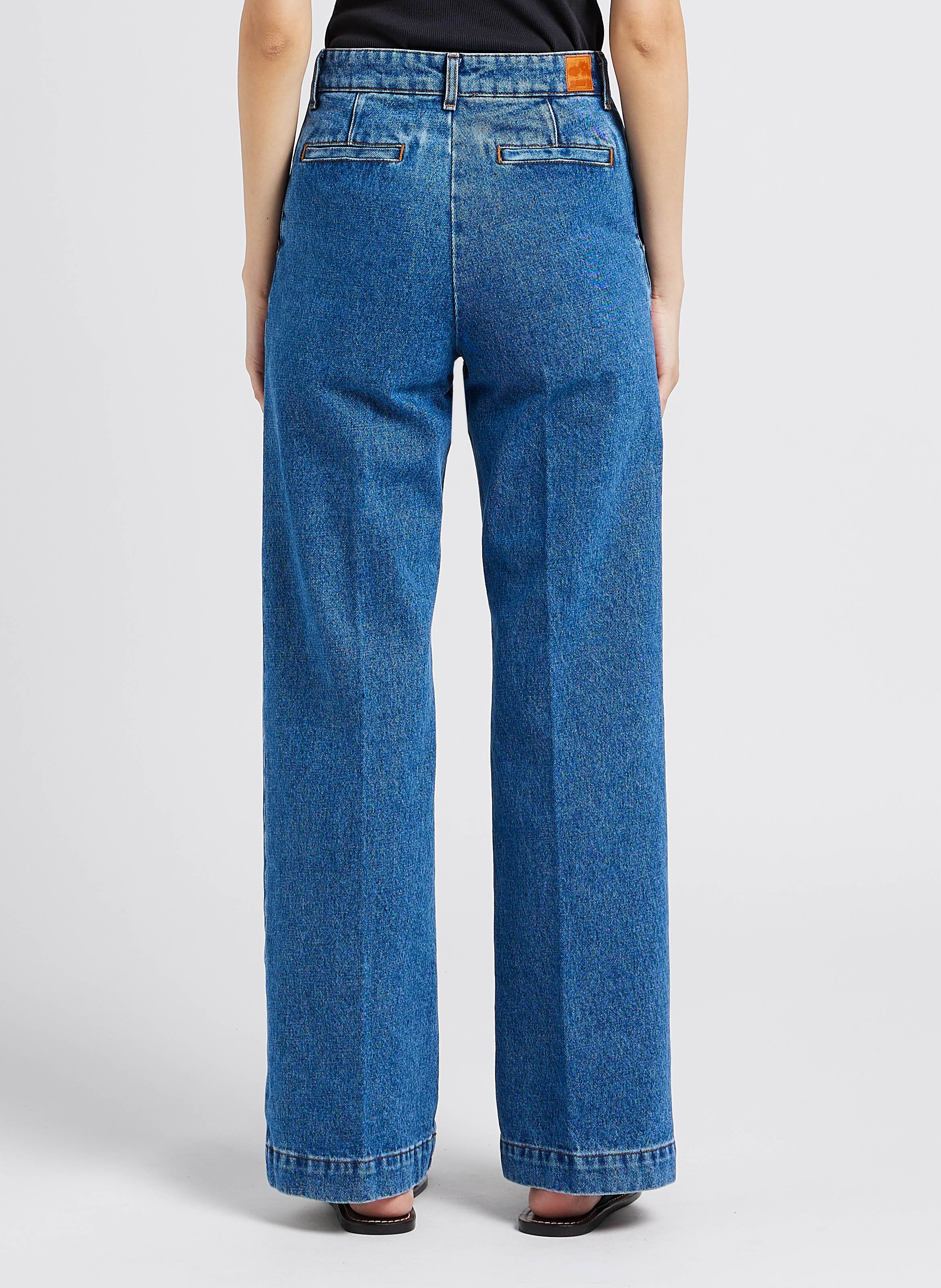 Jean boot-cut en coton  SOEUR Bleu