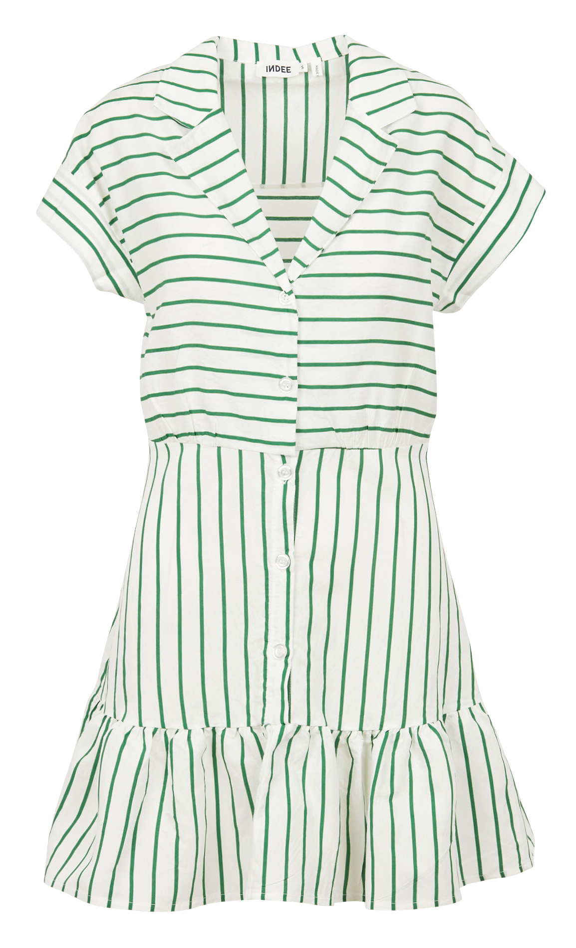 Robe courte col tailleur INDEE Rayé