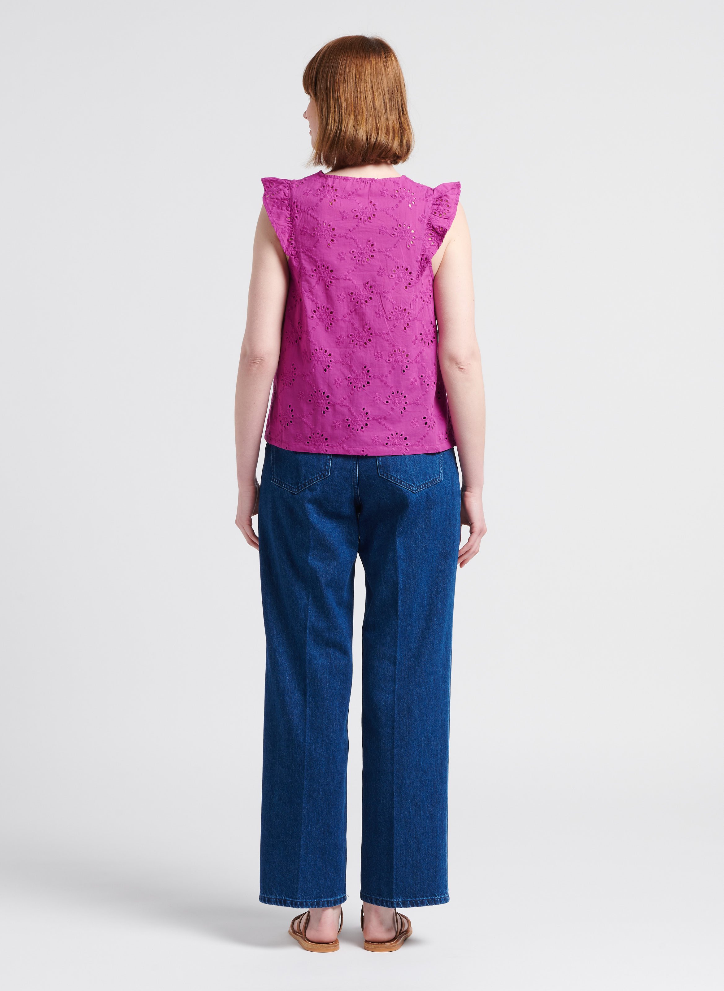 Highrise Wideleg Jeans In 50 Lab Dip Women Place des Tendances