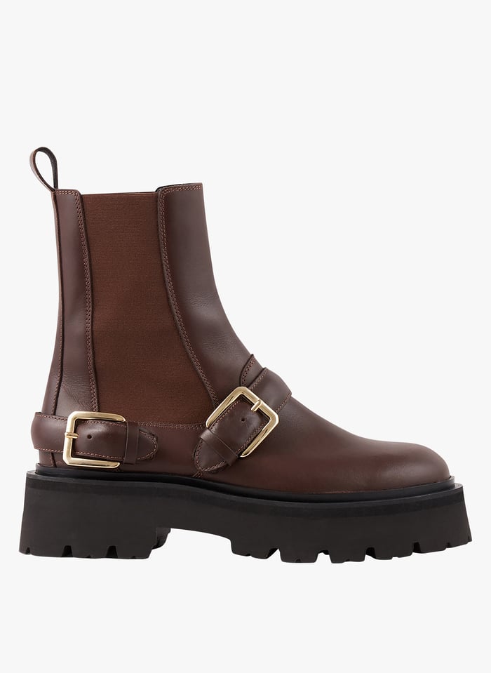 Brown Leather ankle boots