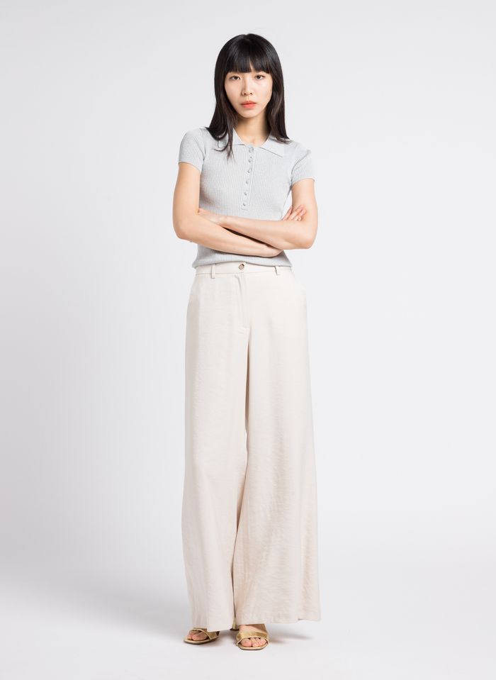 Pantalon Large Taille Haute Naturale Liu Jo - Femme