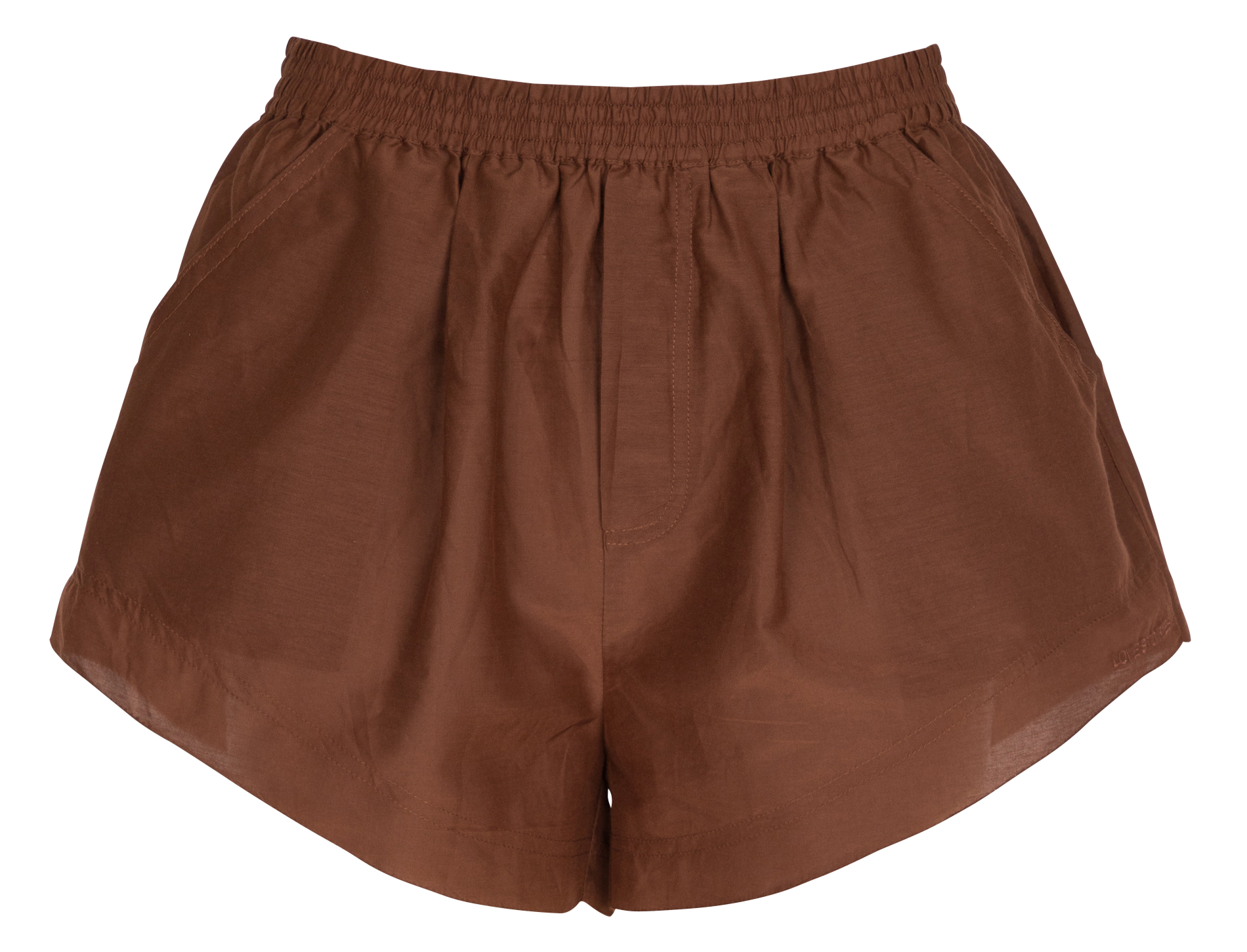 Short décontracté en coton et soie LOVE STORIES Marron