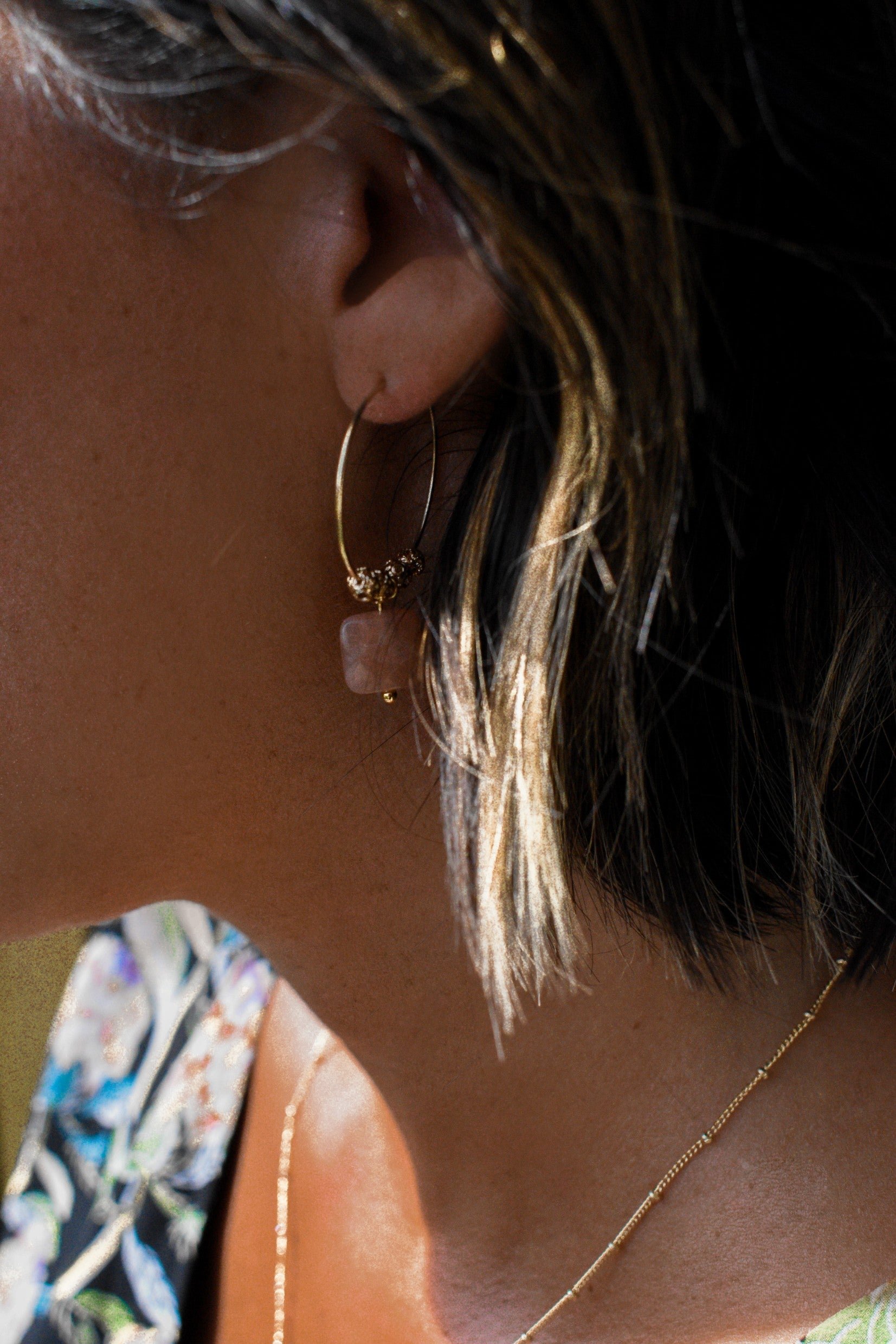 Orange moonstone earrings GINANDGER Orange