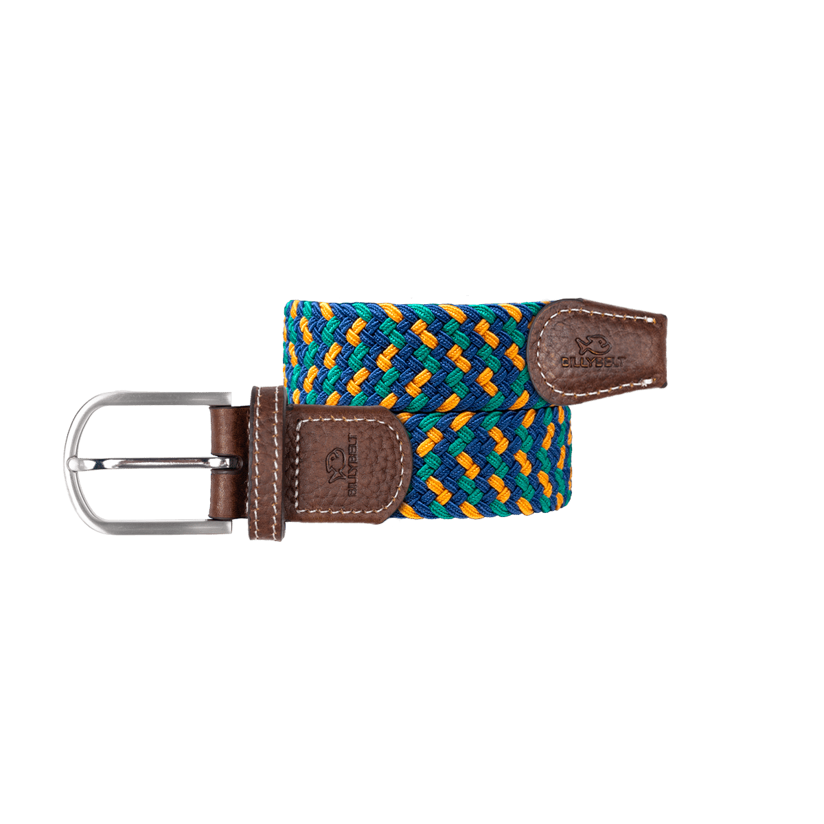 Multicolored braided elastic belt BILLYBELT Multicolored