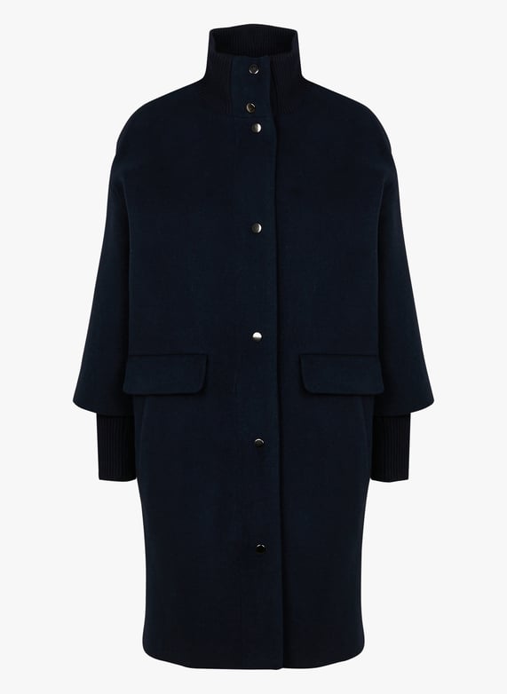 Gerader mantel aus wollmix Blau Maison 123 Damen Place des