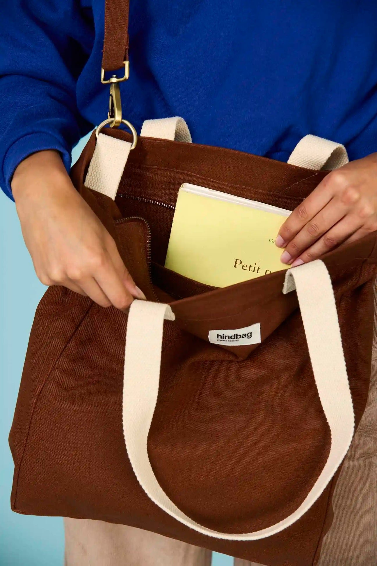 Cotton tote bag HINDBAG Brown