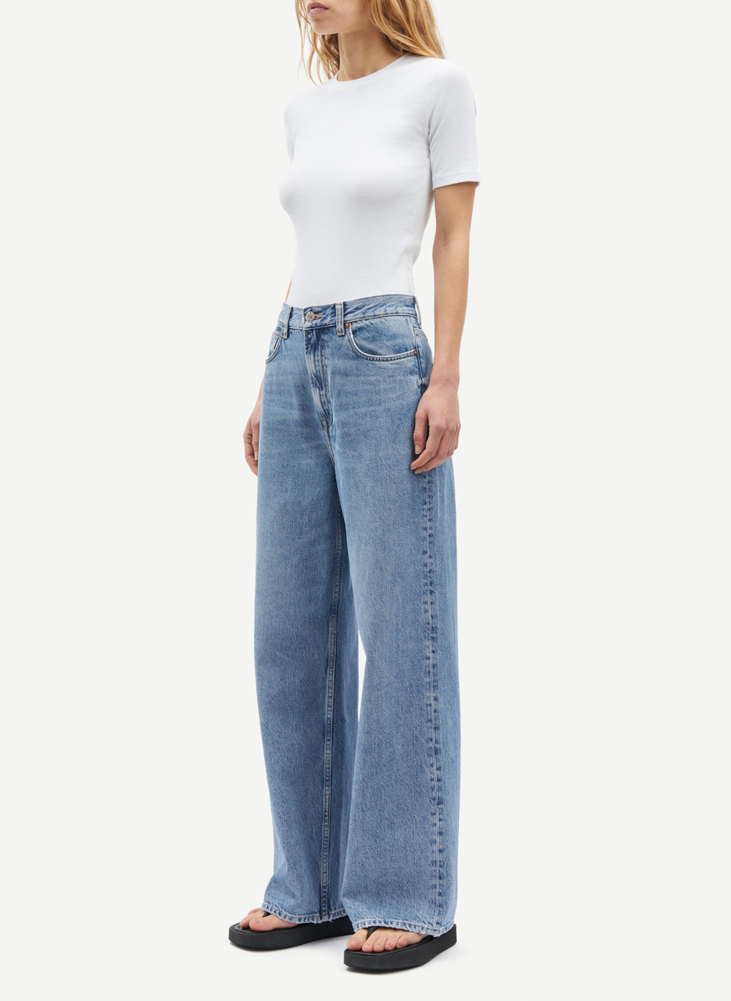 Tee-shirt manches courtes en coton organique SAMSOE SAMSOE Blanc