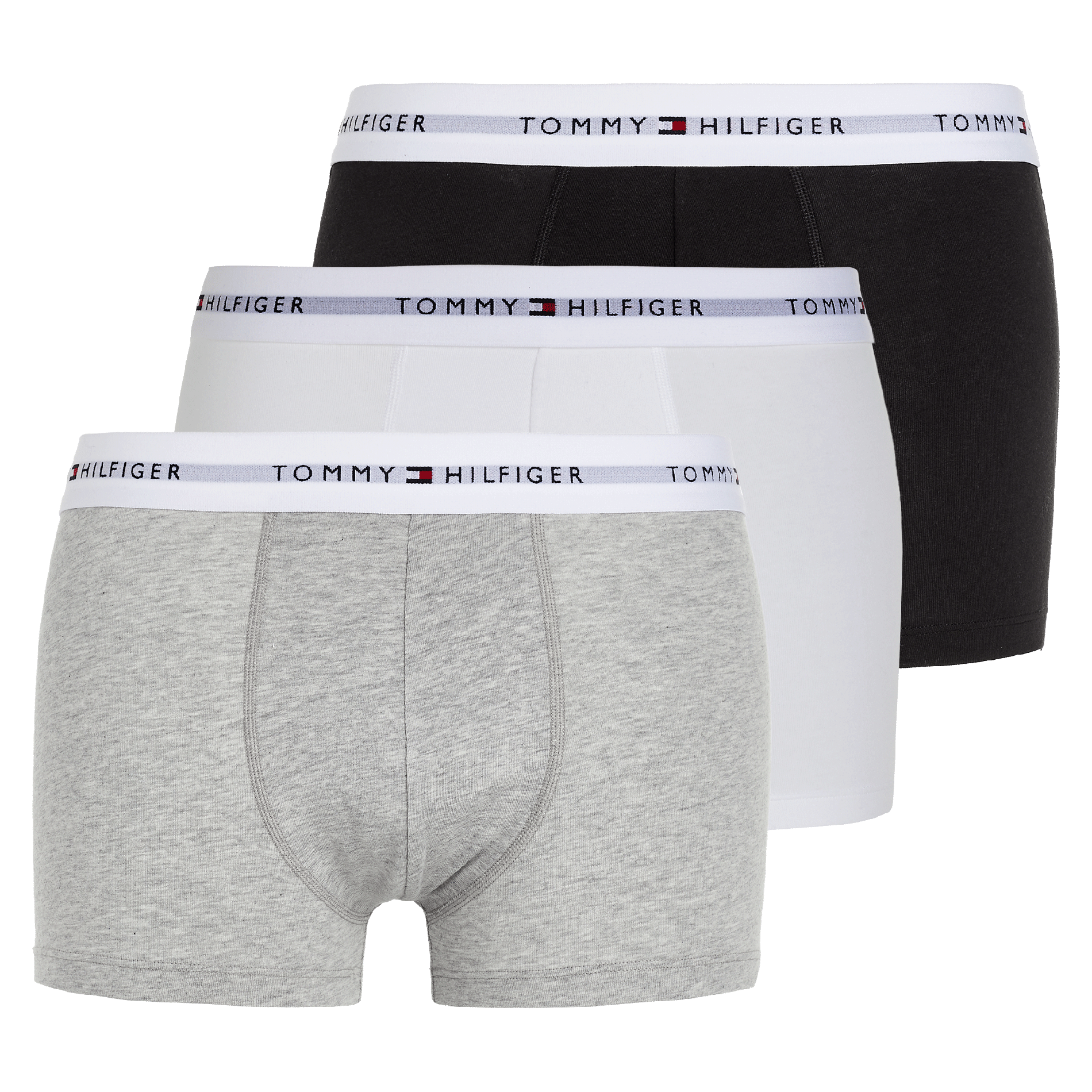 Lot de trois boxers en coton TOMMY HILFIGER Gris