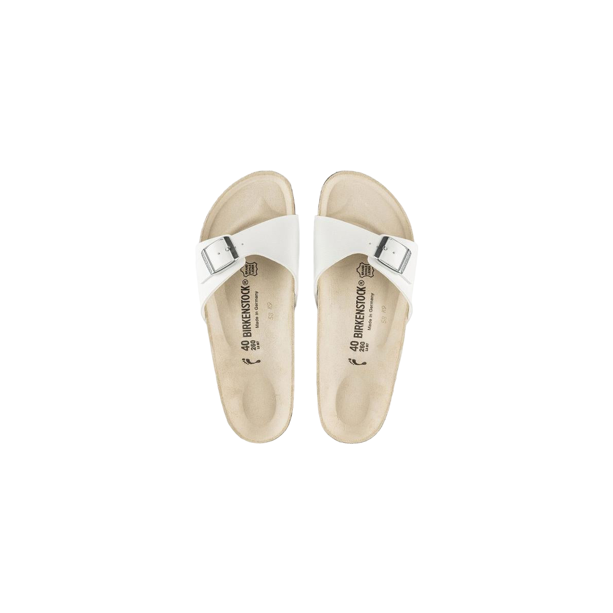 Faux leather sandals BIRKENSTOCK White
