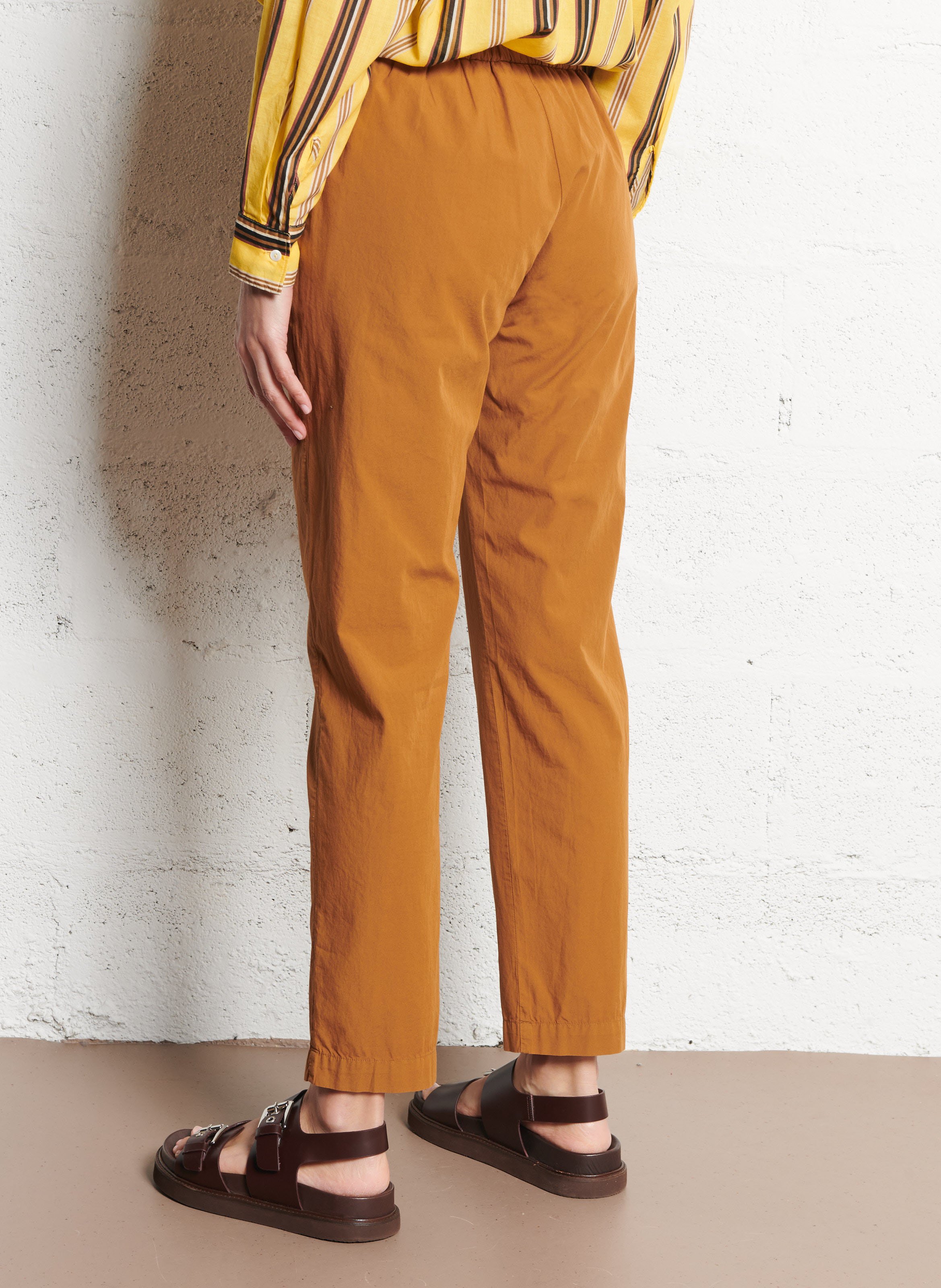 Slim-fit cotton cargo pants DIEGA Brown