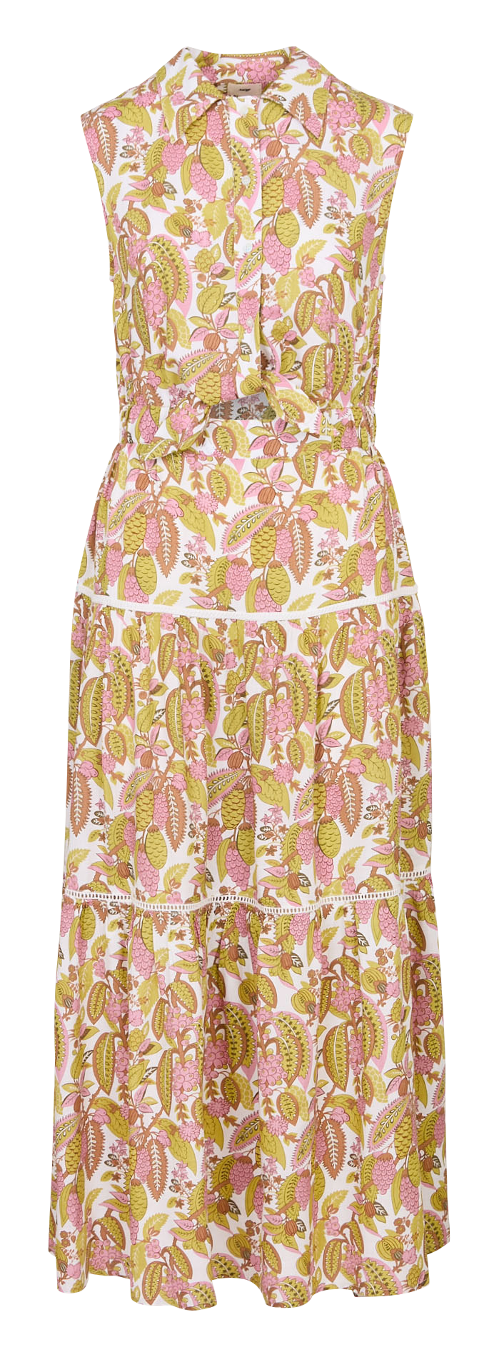 Dana long printed dress AN'GE Khaki